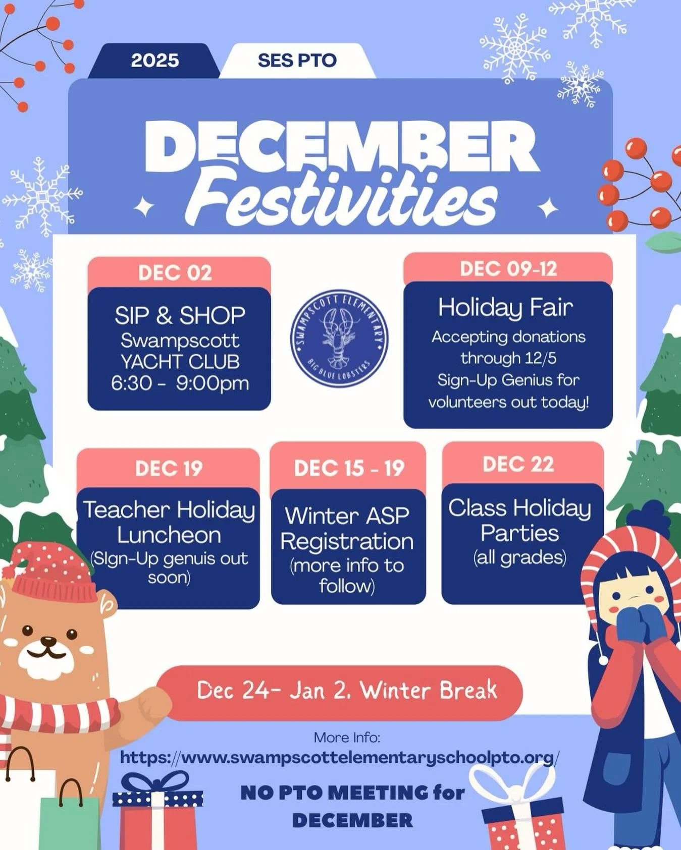 Your December SES PTO Cheat Sheet is here! ❄️

Check it out ✅

#sespto #decemberevents #pto