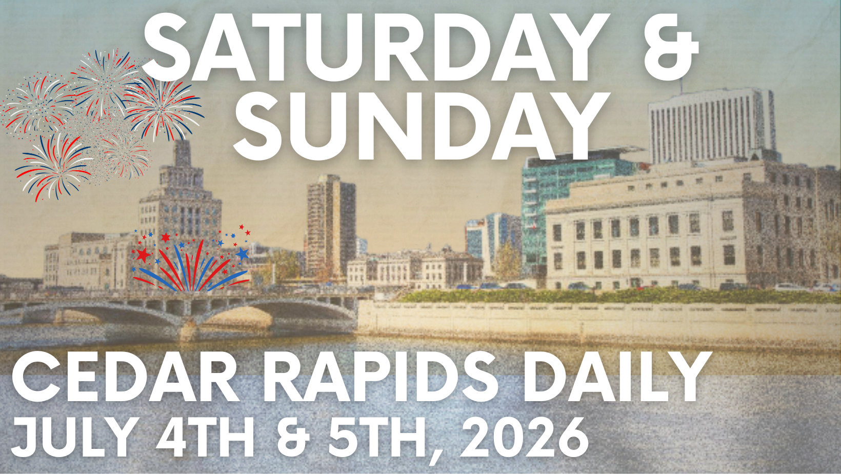 Events for Saturday, July 4th, and Sunday, July 5th, 2026.