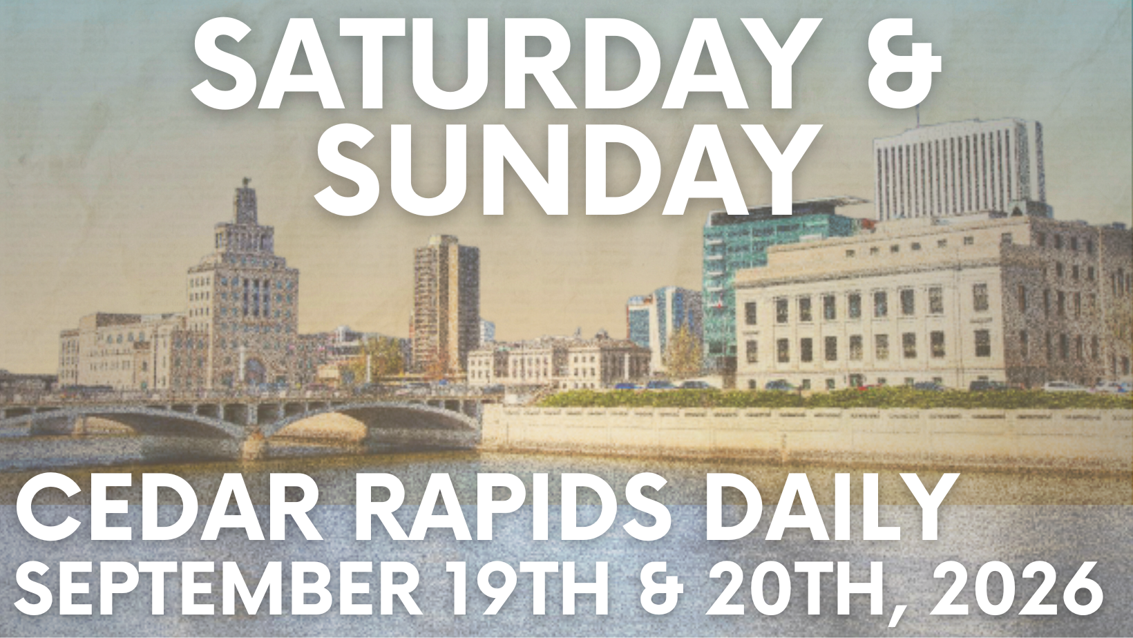 Events for Saturday, September 19th and Sunday, September 20th, 2026. 