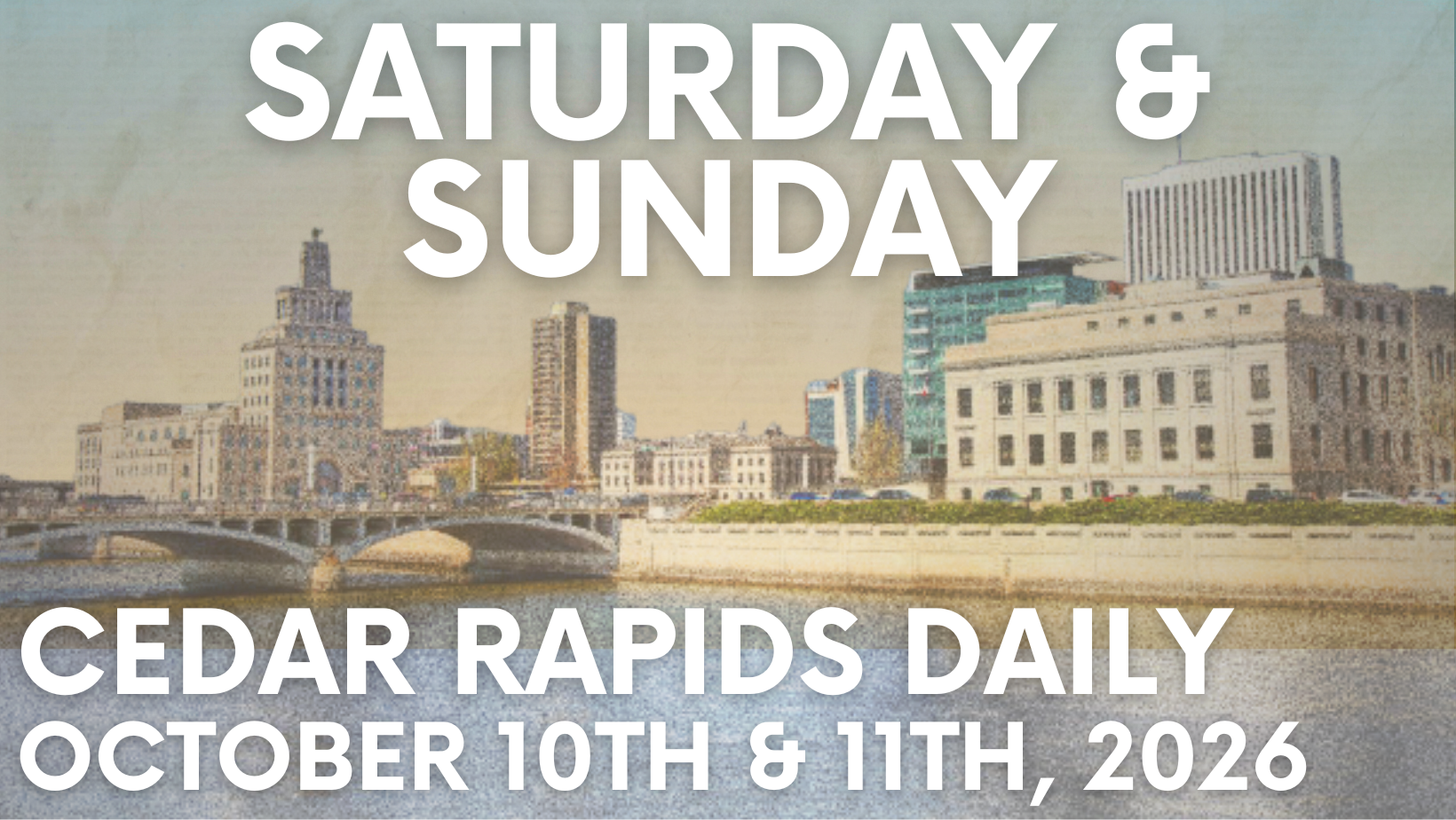 Events for Saturday, October 10th, and Sunday, October 11th, 2026. 