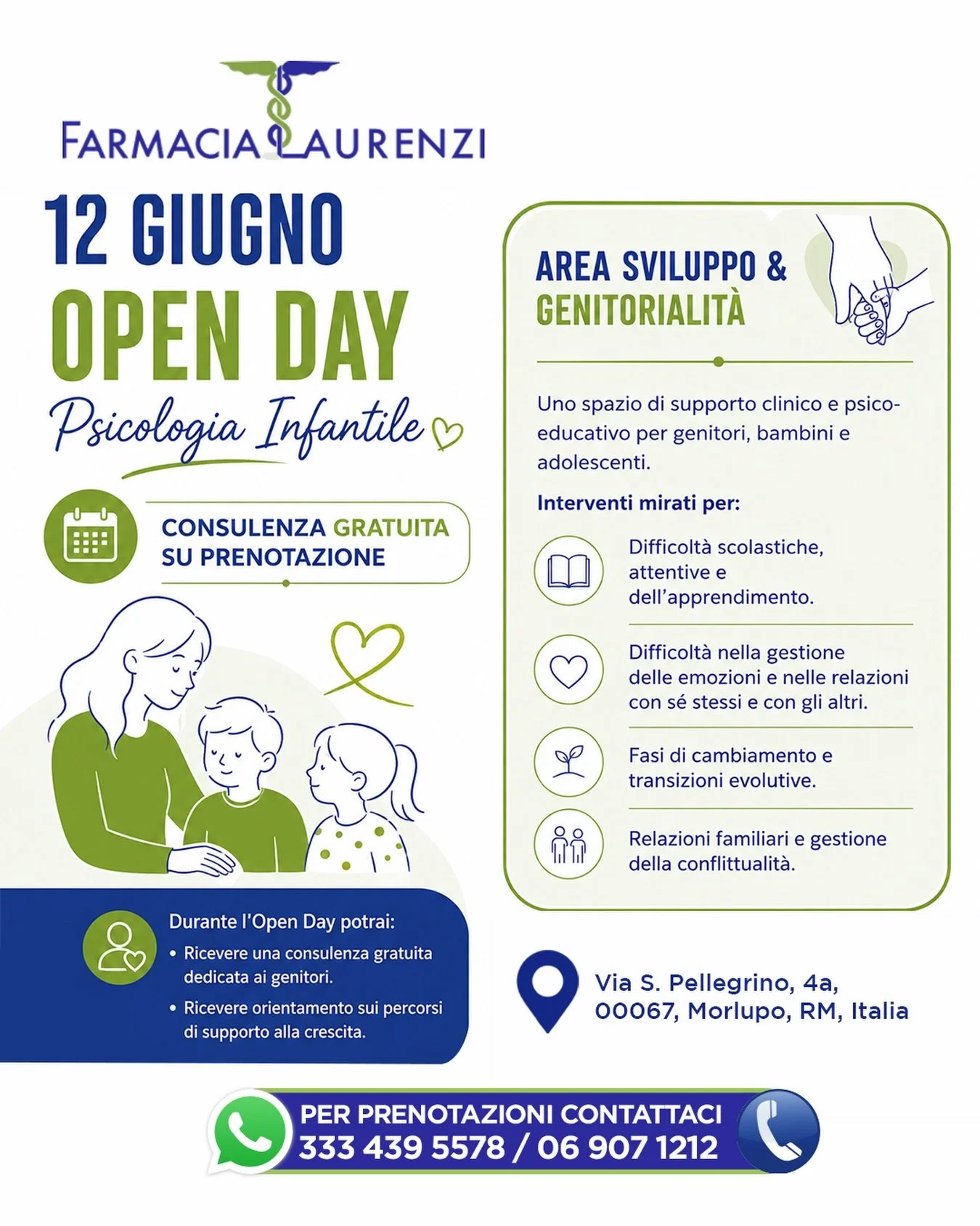 💚 OPEN DAY DI PSICOLOGIA INFANTILE 💚

Ogni bambino cresce con i propri tempi, le proprie emozioni e le proprie sfide. A volte, per&ograve;, un supporto professionale pu&ograve; aiutare genitori e figli a comprendere meglio ci&ograve; che stanno viv