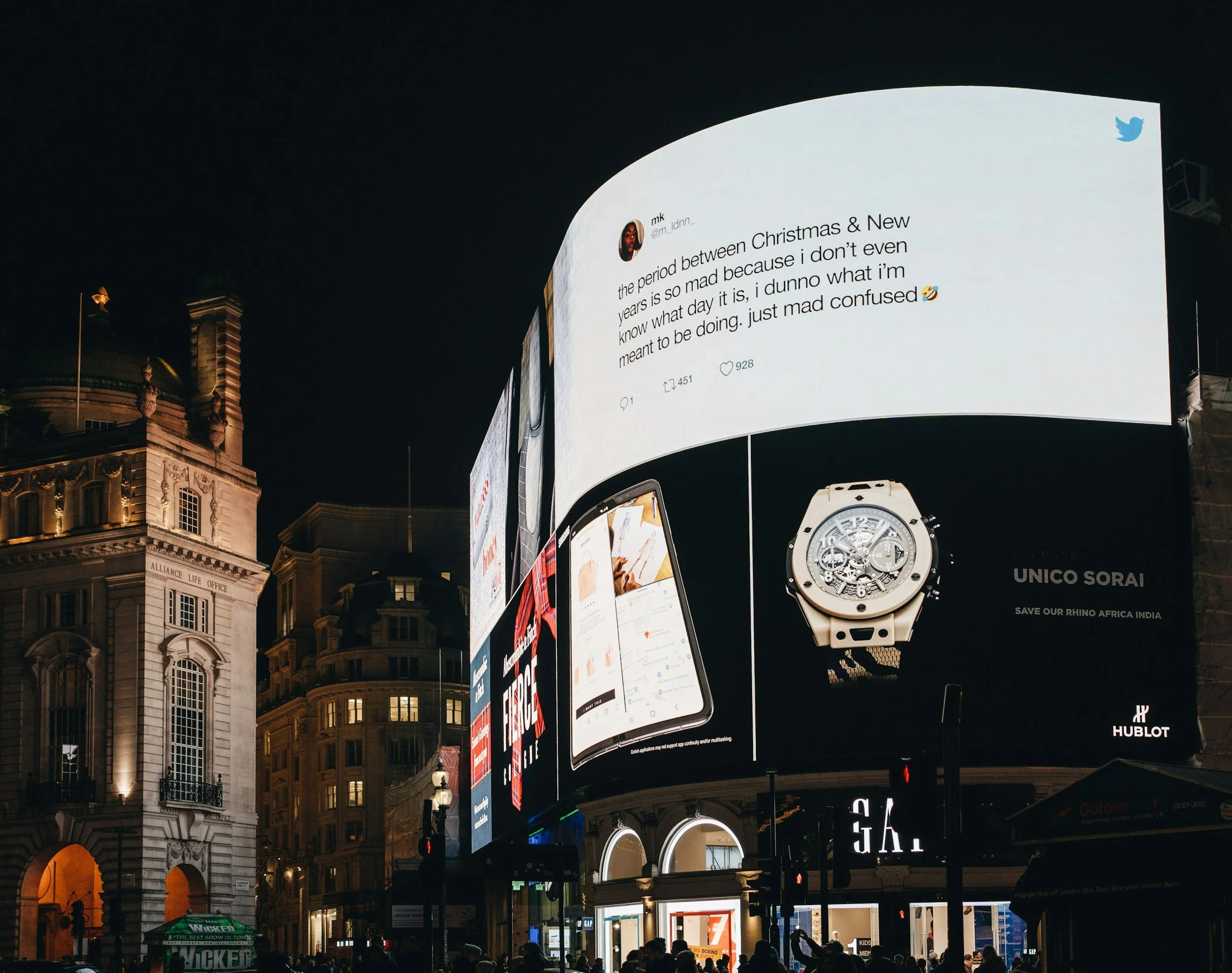HYDP campaign billboard in an urban setting promoting AI-driven influencer marketing.