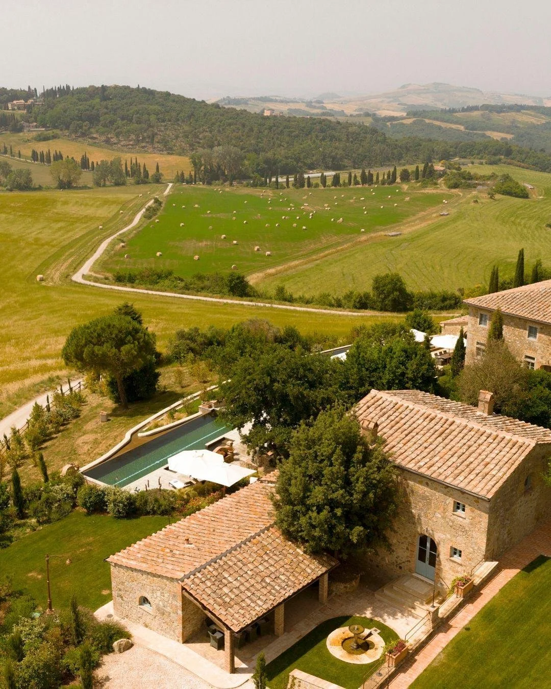 A Tuscany trend I fully support: skipping the hotel and staying in an entirely restored borgo, a centuries-old hamlet brought back to life.

Borgo Pignano, near Volterra, is my favorite example. The estate covers 750 organic acres of classic Tuscan h