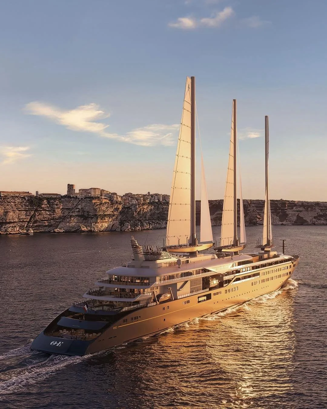 The Orient Express is now a ship. Not just any ship: the largest sailing yacht ever built.

Corinthian began sailing this summer, and the numbers barely capture it. Three masts rising 328 feet. Just 54 suites across 722 feet of yacht. Five restaurant