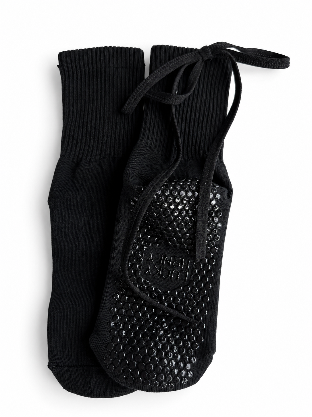Lucky Honey Grip Socks - Nina - Black