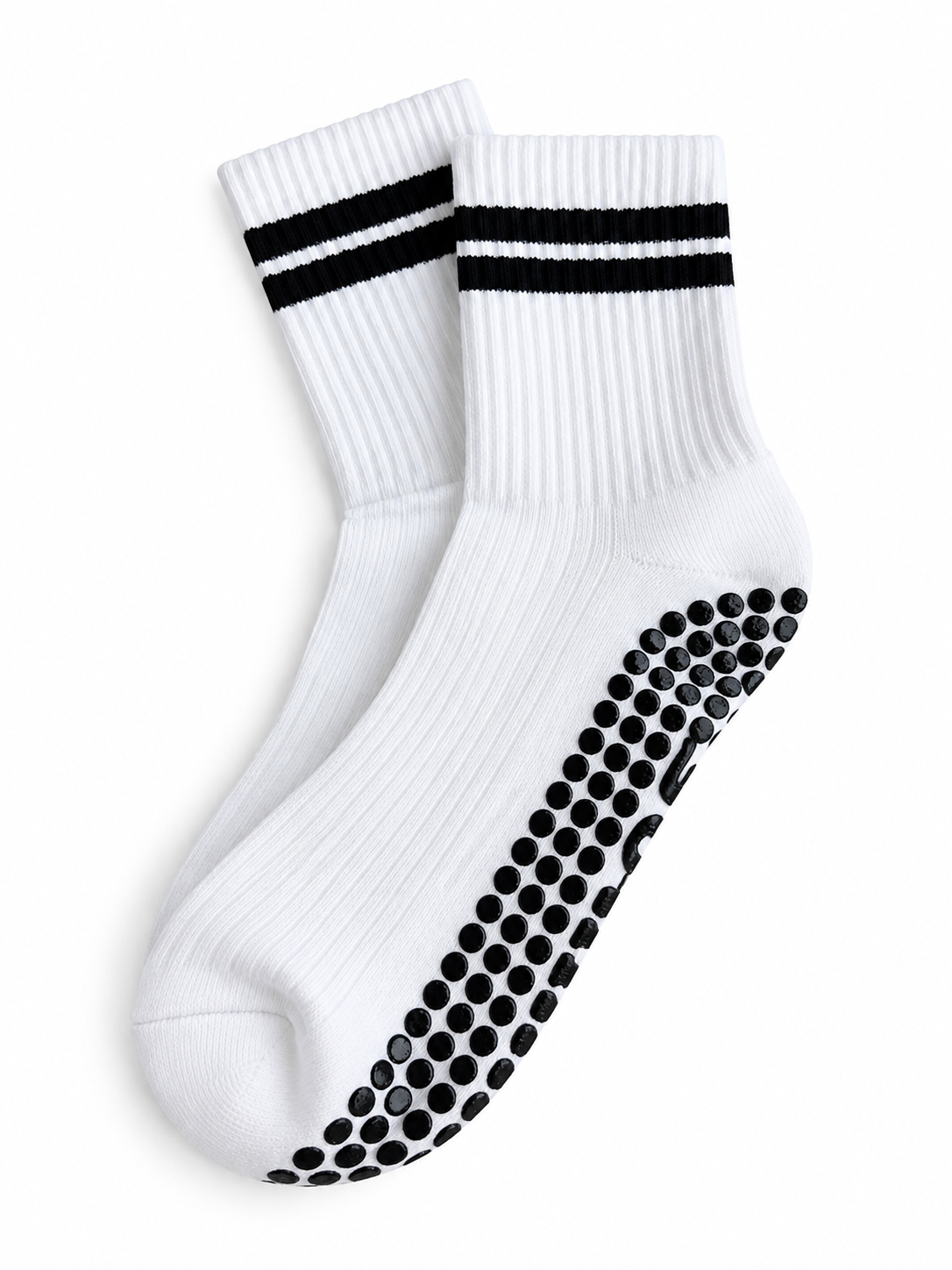 Souls Grip Socks - Unisex Mens Crew White