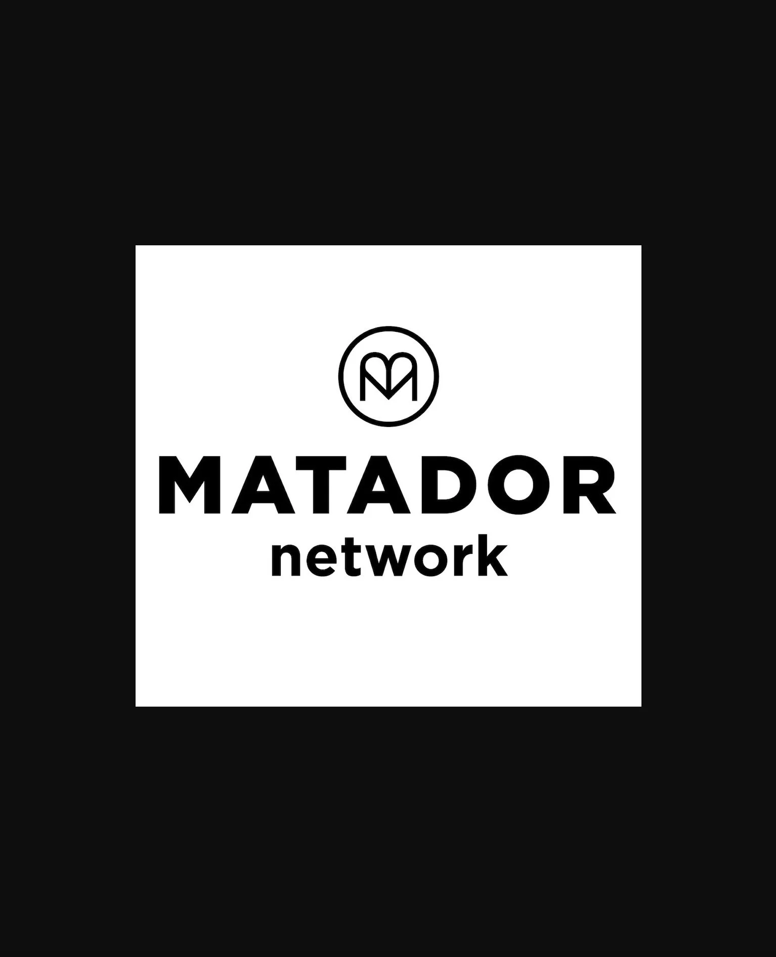 Logo for Matador Network with a circular emblem featuring a stylized M and text reading 'M ATADOR network' in black on a white background.
