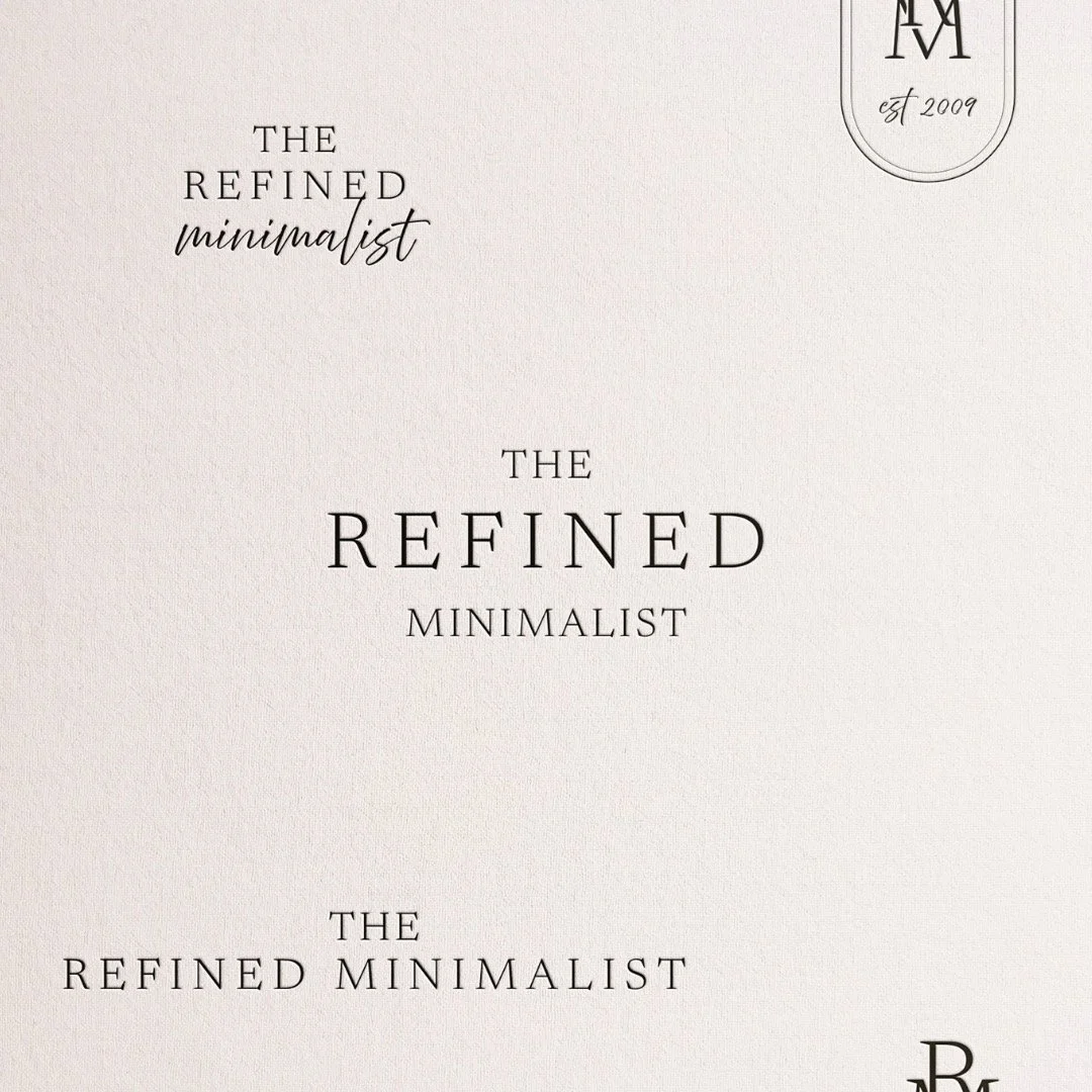 A clean and modern semi-custom brand, featuring a fun script font. We would love to turn this into your new brand - visit our website for all the details!