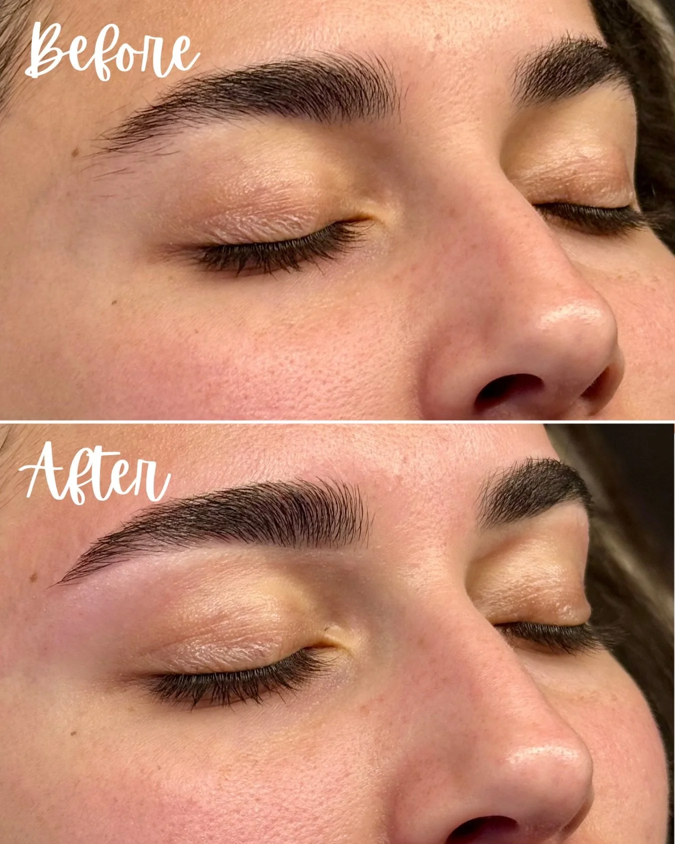Defined, lifted, &amp; clean= beautiful brows 🤍 
.
.
.
.
#ocbrows #tustinbrows #naturalbrows #browsculpting