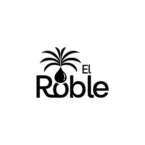 Logo featuring a stylized palm tree with the text 'El Roble' underneath.