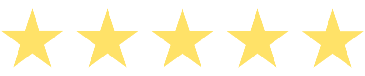 Cinq étoiles dorées sur fond noir.