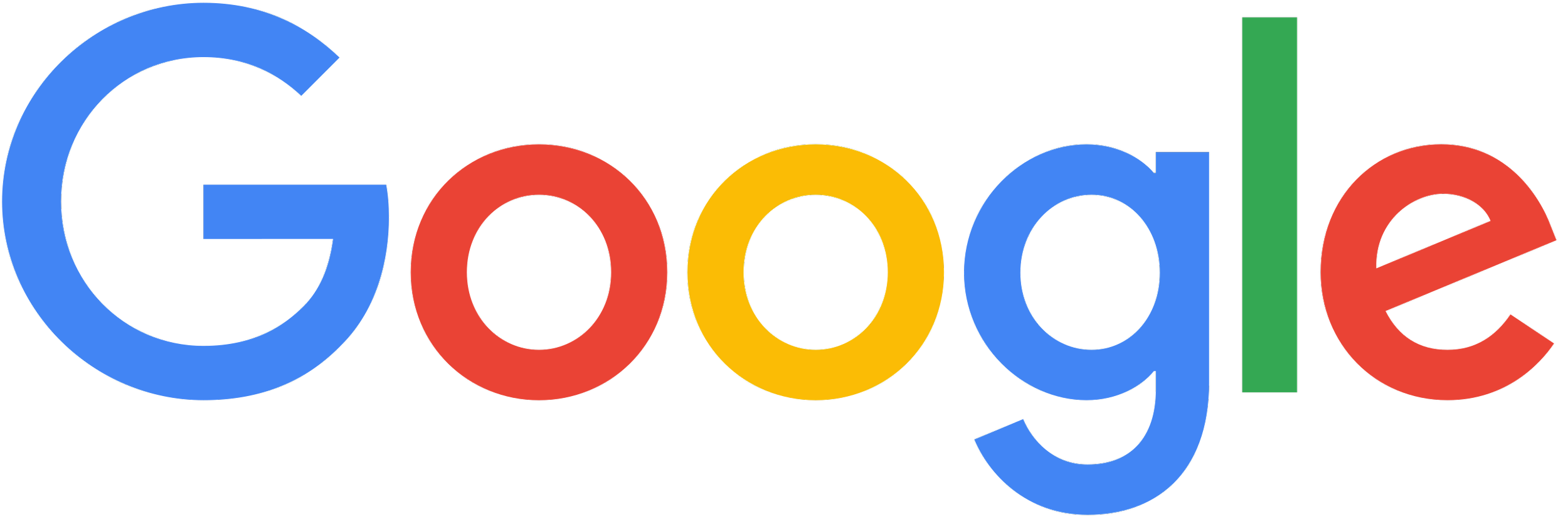 Google logo with multicolored letters on a black background.