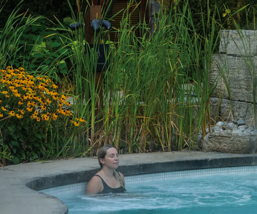 Outdoor pool at Scandinave Spa