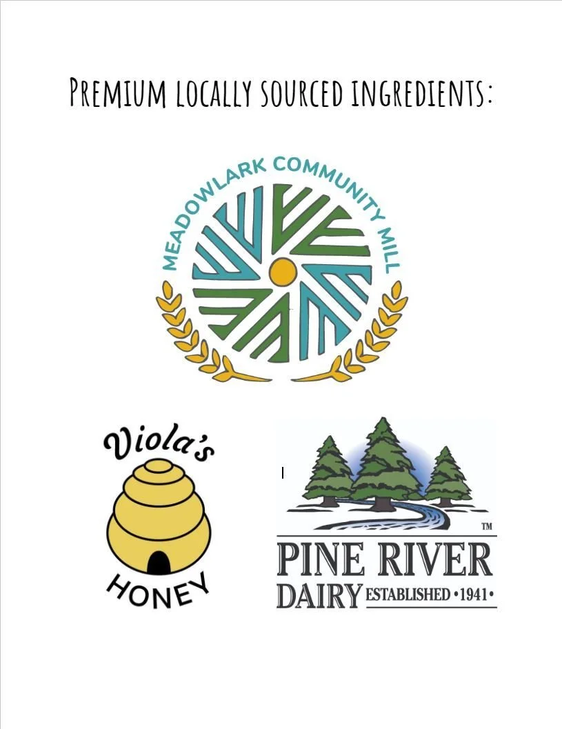 Every loaf is crafted with organic Wisconsin wheat, local butter, and raw honey — premium ingredients from farmers we know and trust