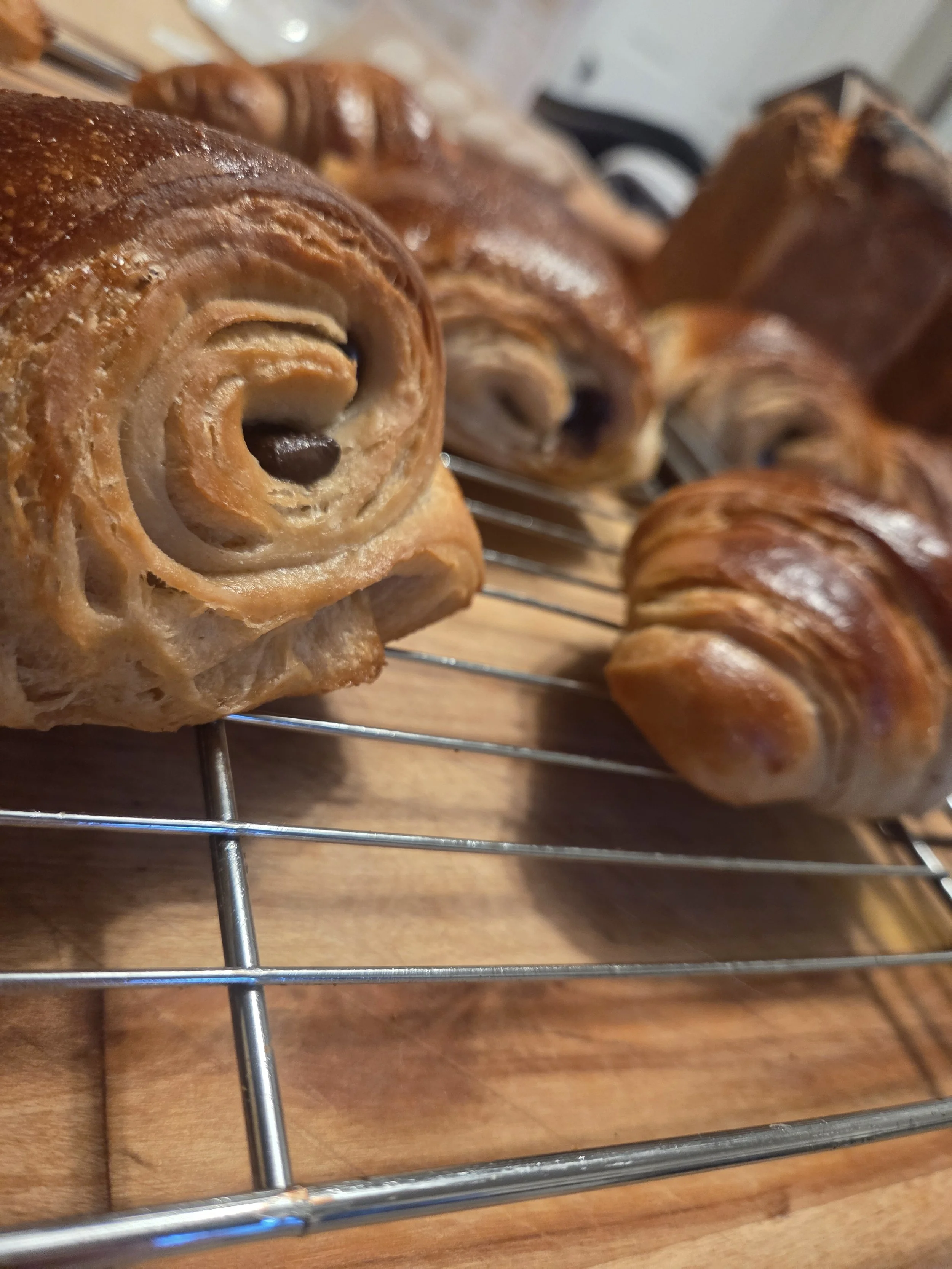 Pain au chocolat - Chocolate Croissant + Butter Croissant