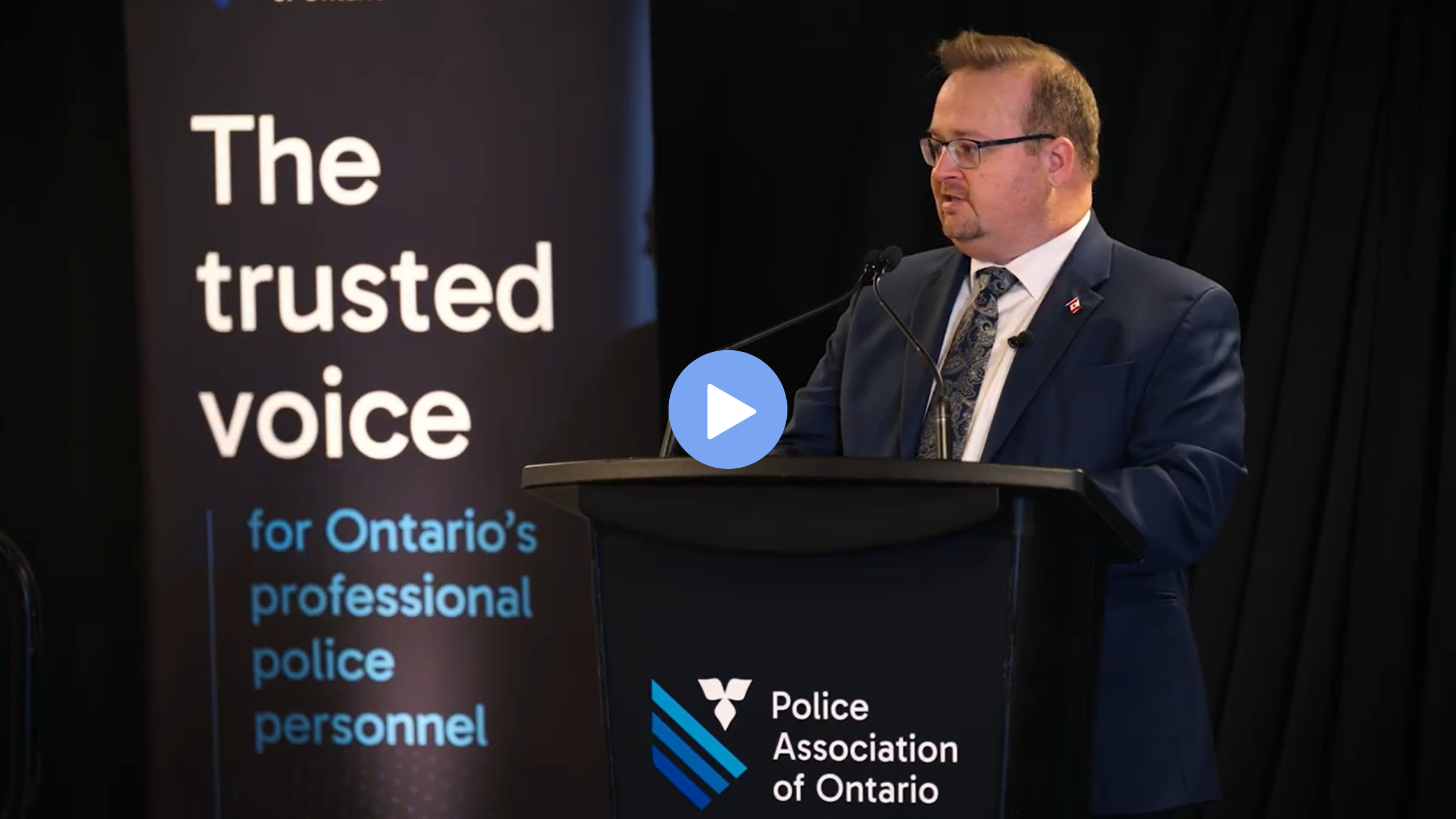 Speaking to the Ontario Police Association