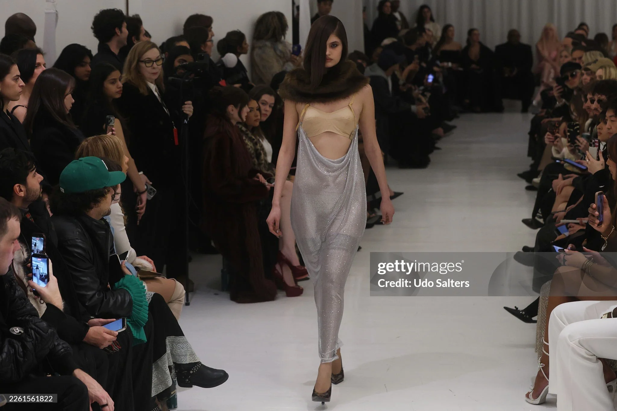 Designs conceived by key MUA Nana Hiramatsu. Look executed by Samy Figaredo/Habibito NYC. For Christian Cowan NYFW FW26. Photography by Udo Salters.