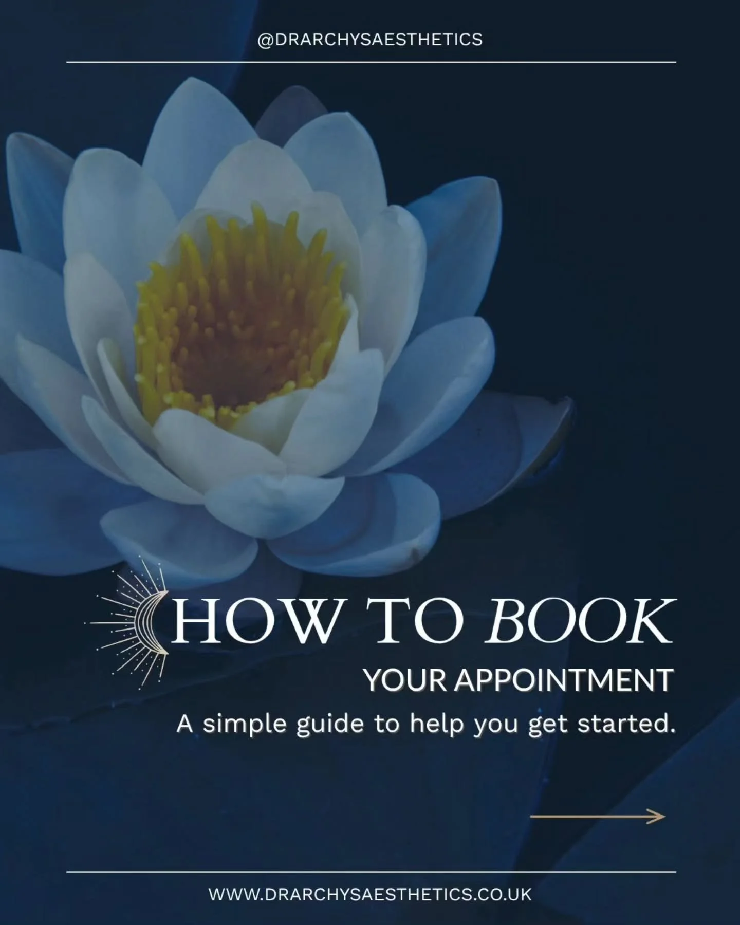 Thinking about booking your first treatment but not sure where to start?

Here&rsquo;s how it works 👇

1️⃣ Visit drarchysaesthetics.co.uk/book-appointment
2️⃣ Fill out your contact details
3️⃣ Share what you&rsquo;re interested in - even if you&rsqu