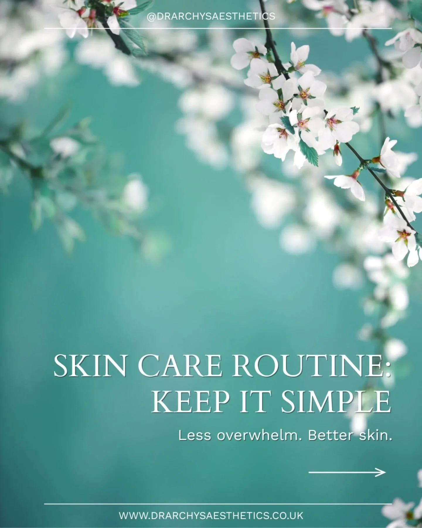 A simple skincare routine will always outperform an overly complicated one.

You don&rsquo;t need endless products or 10 steps to see results.

What your skin actually needs is consistency and the right foundations:

&bull; Cleanse
&bull; Treat (only