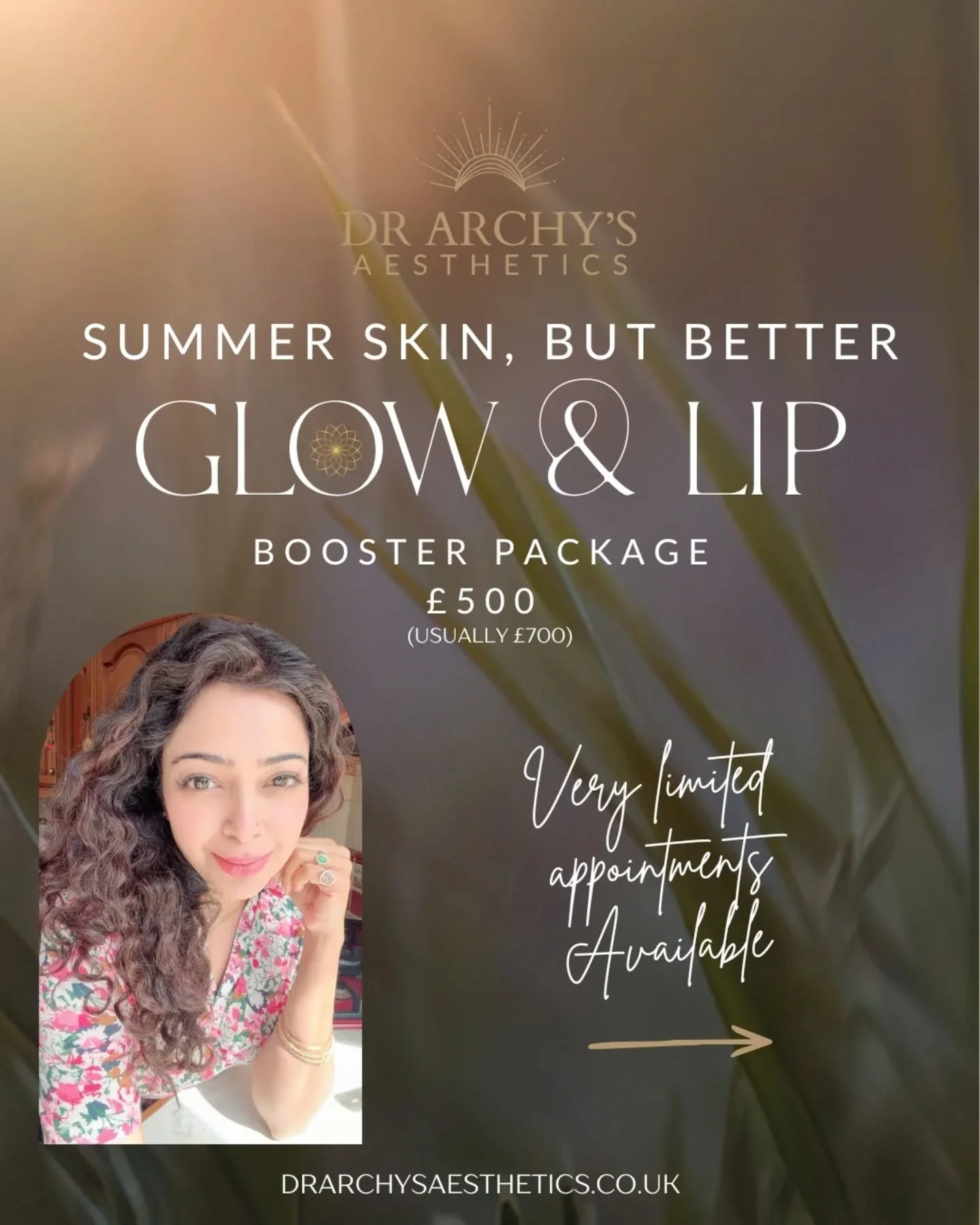 SUMMER READY, BUT NATURAL ✨
If you&rsquo;ve been wanting that fresh, glowing, no make-up look &mdash; this is your sign.
For a limited time, I&rsquo;m offering a combined package of: Radiant Skin Booster + Bacio Lip Booster for &pound;550 (usually &p
