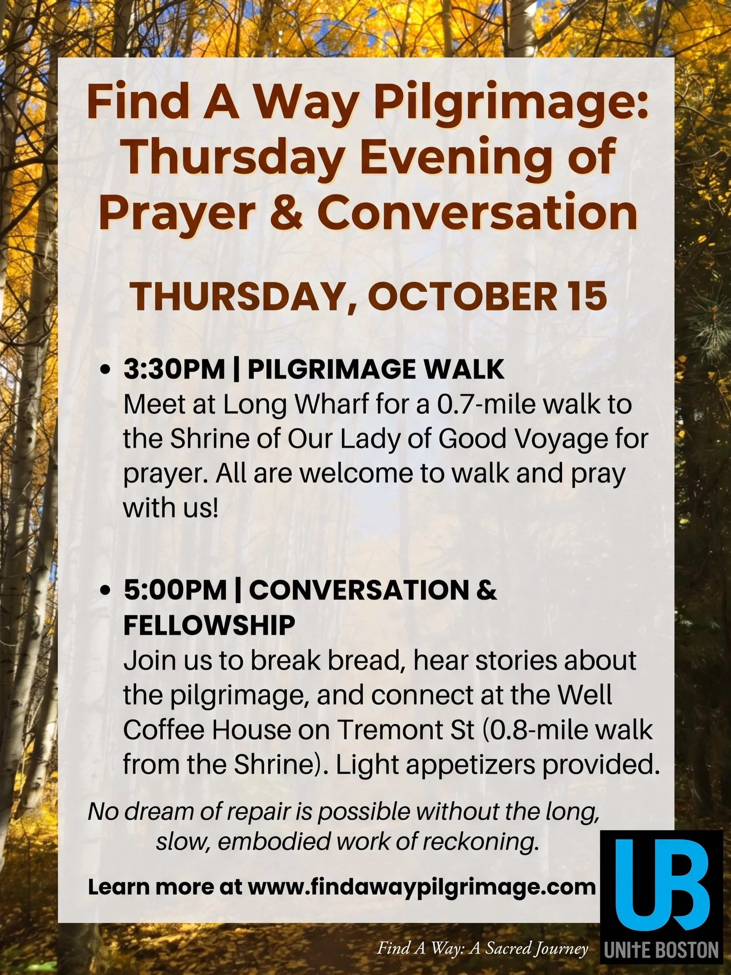 Starting this Indigenous Peoples&rsquo; Day, five pilgrims will travel from the site of the Great Swamp in Rhode Island up to Boston. We&rsquo;d love to invite you to meet the pilgrims on Thurs evening when we arrive back in Boston. We&rsquo;ll join 