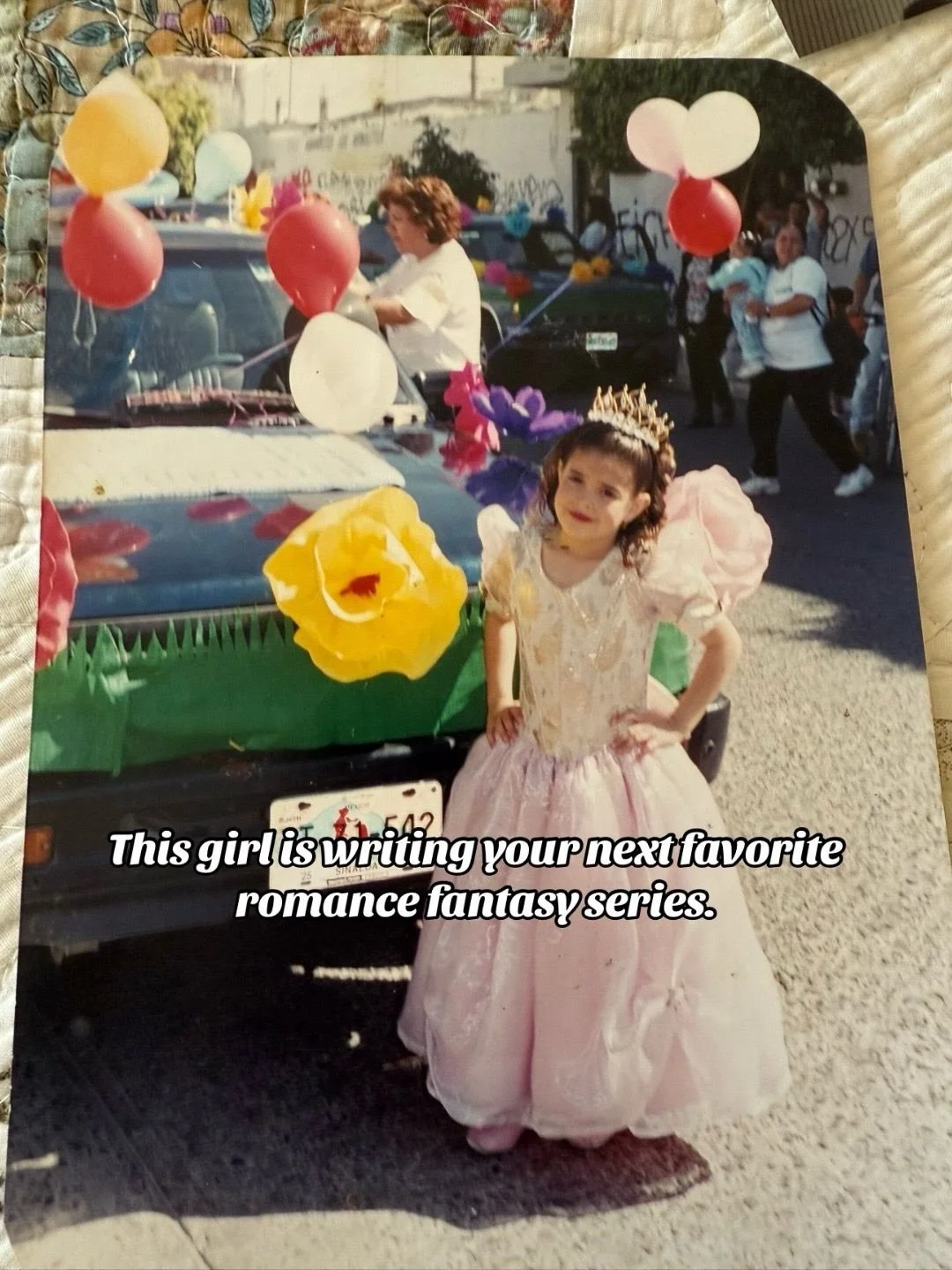 I think she&rsquo;d be really proud of where we are now 🥹👑

From playing princess at festivals&hellip;
to building worlds, writing love stories, and meeting readers in real life.

Book one The Fifth Soul and book two The Healing Dragon are availabl