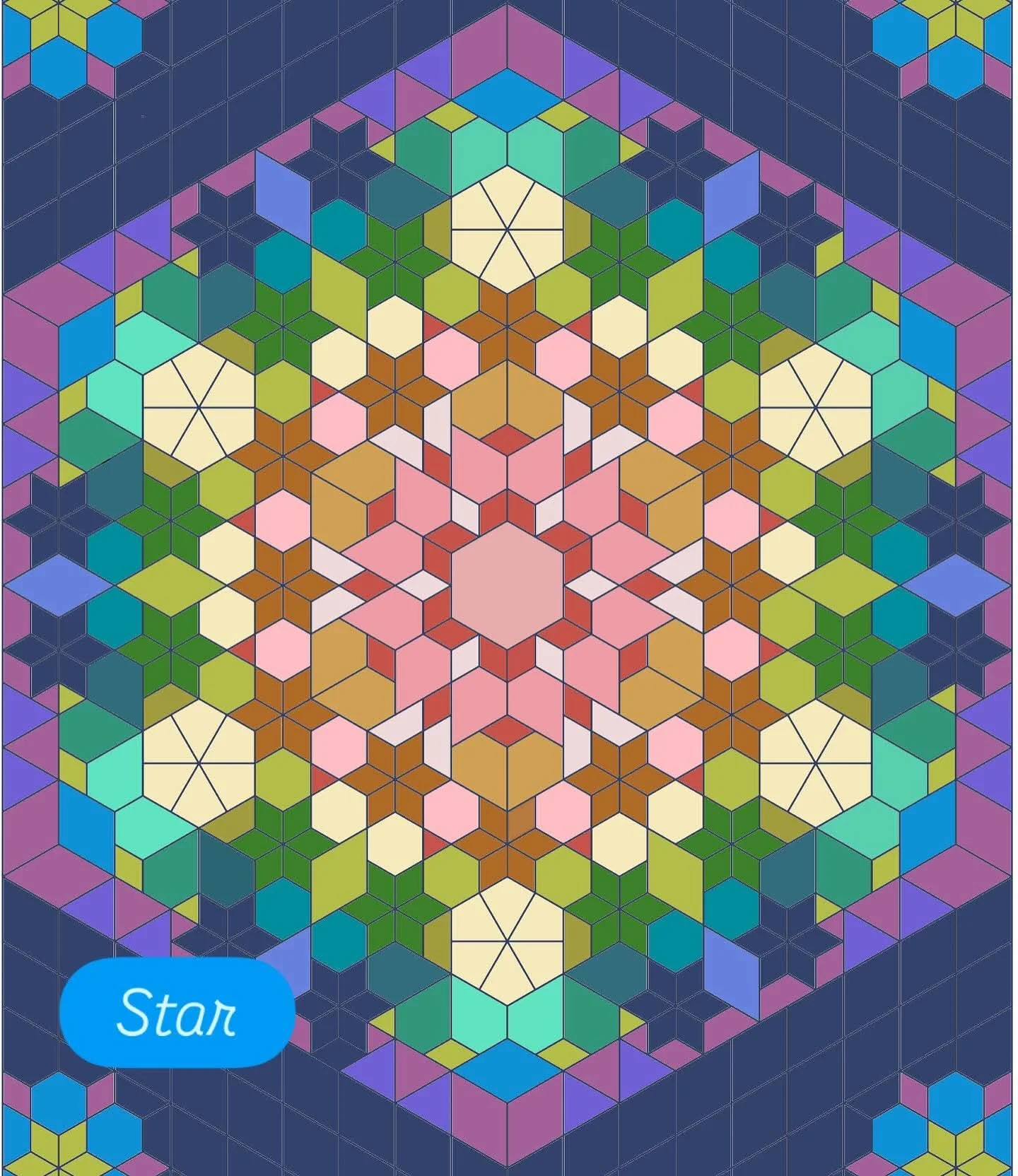 PREORDER 'Starburst' EPP Quilt Acrylic Template Set