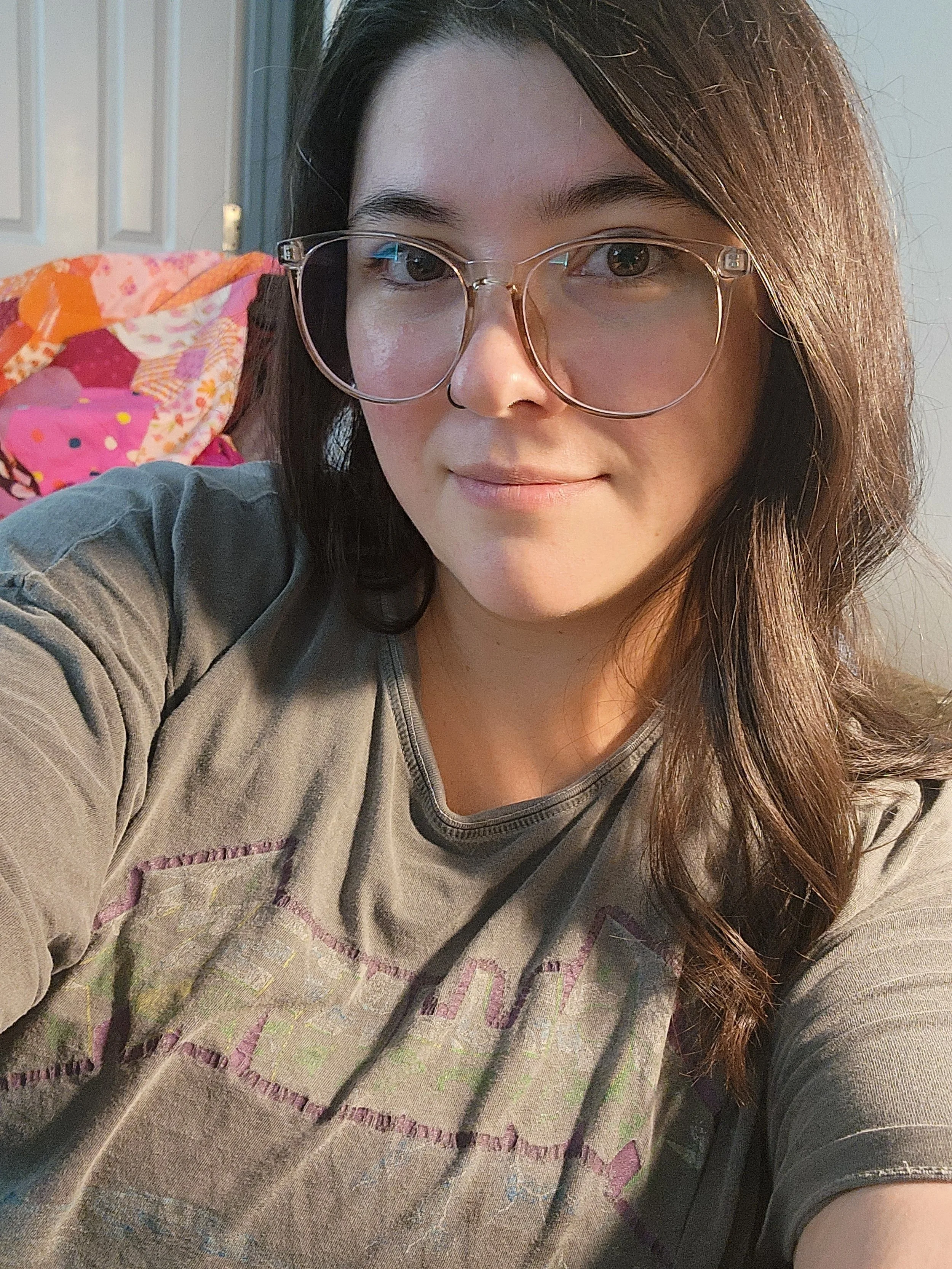 A picture of the owner and designer of Wayward Threads & Paper Co.