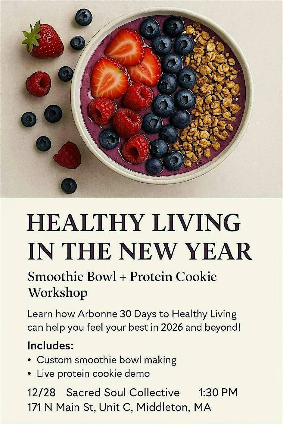 Smoothie Bowl and Protein Cookie Workshop