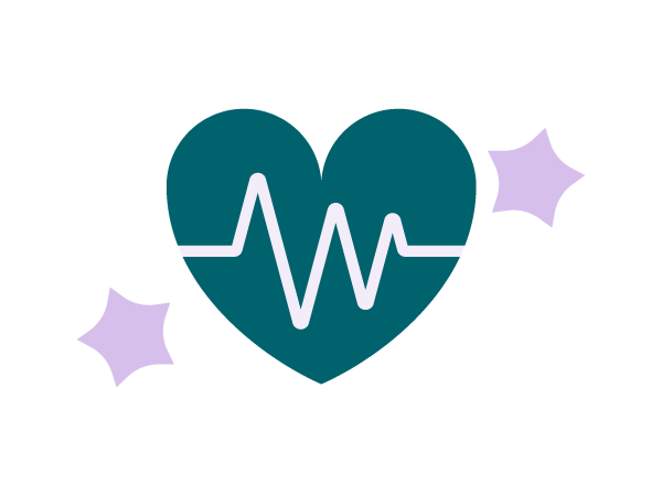 Heart icon with EKG wave across it