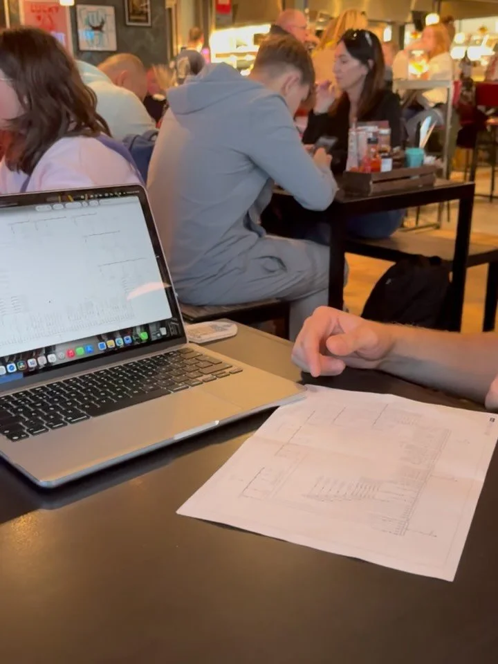 Final checks wrapped up at the airport before flying home. Back next week to start the EICR across all supplies ⚡

- 

This week we&rsquo;ve been tracing and documenting the entire electrical distribution throughout the site &mdash; from the main HV 