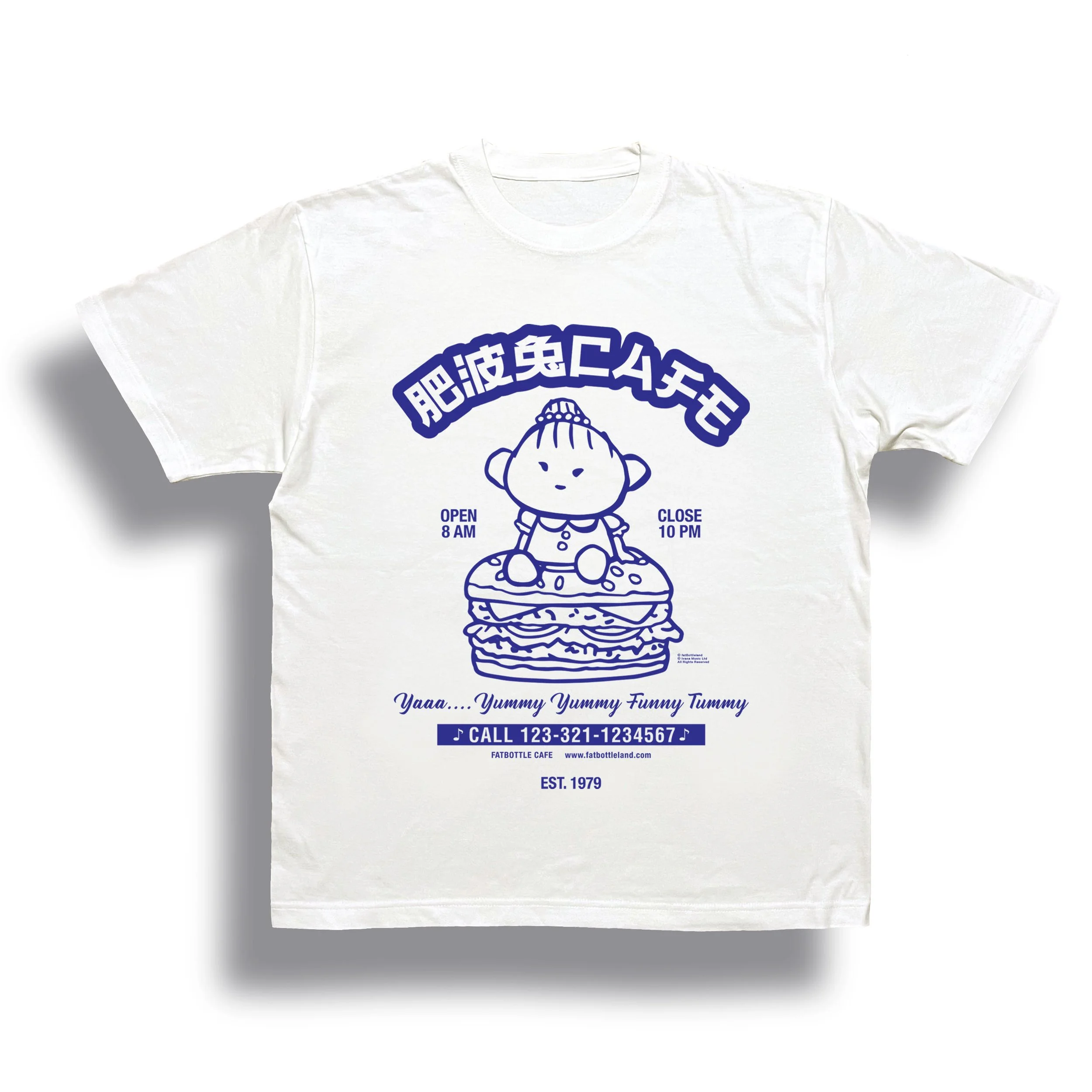 Yummy Tee - White/ Blue