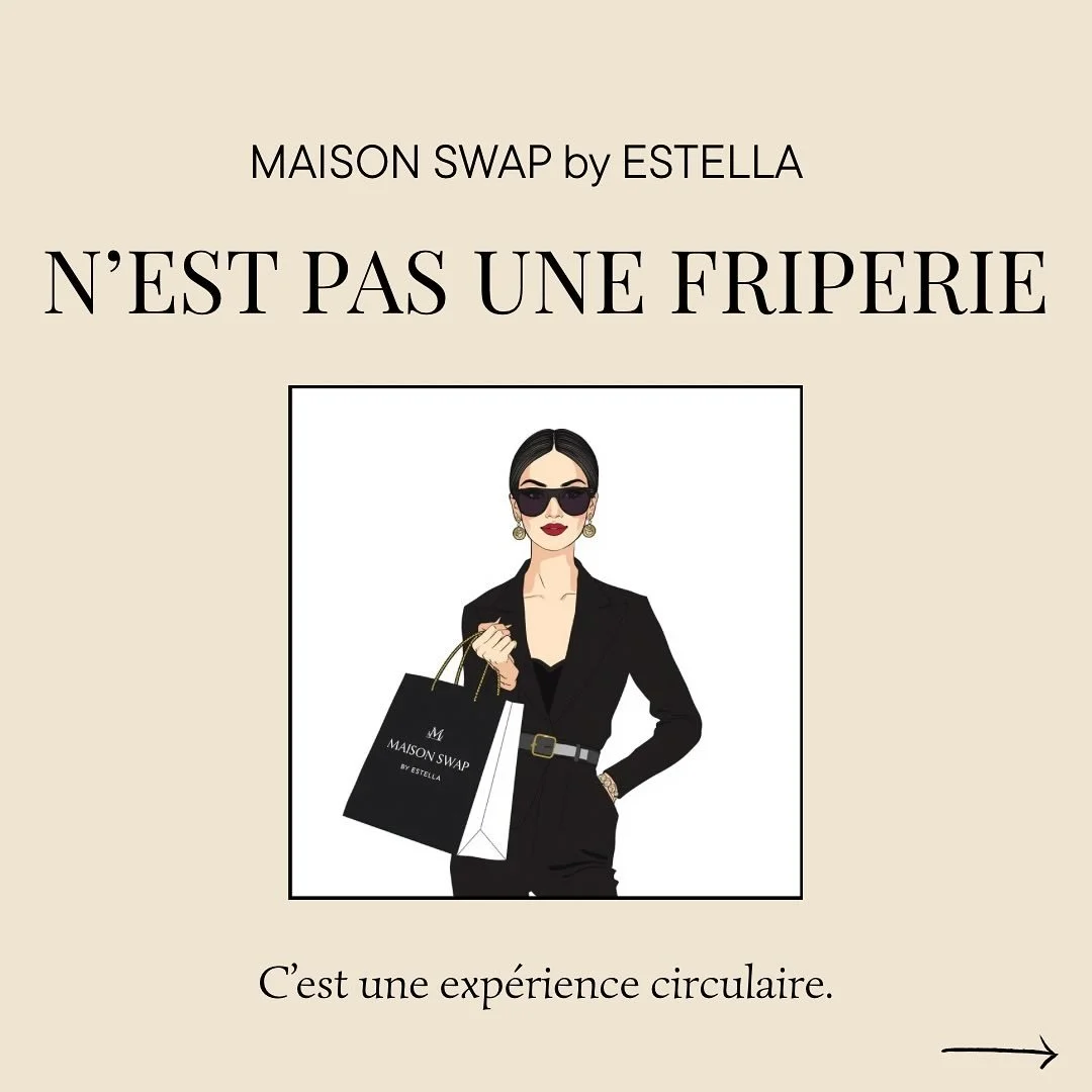 Pas besoin d&rsquo;acheter plus pour se sentir nouvelle. ✨
Chez Maison Swap by Estella, on &eacute;change ce qu&rsquo;on ne porte plus et on repart avec des pi&egrave;ces qui nous ressemblent.

Ce n&rsquo;est pas une friperie.
Ce n&rsquo;est pas de l