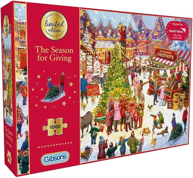 Gibsons 1000 Piece Jigsaw Puzzle Limited Edition Christmas Puzzle 2025 The Season for Giving Jigsaw Puzzle for Adults