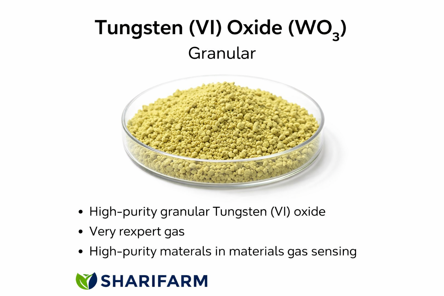 Tungsten Oxide Granular Nanoparticles