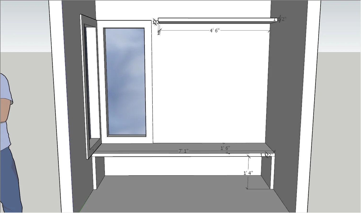 Example of 3D Render of Custom Bench Seating