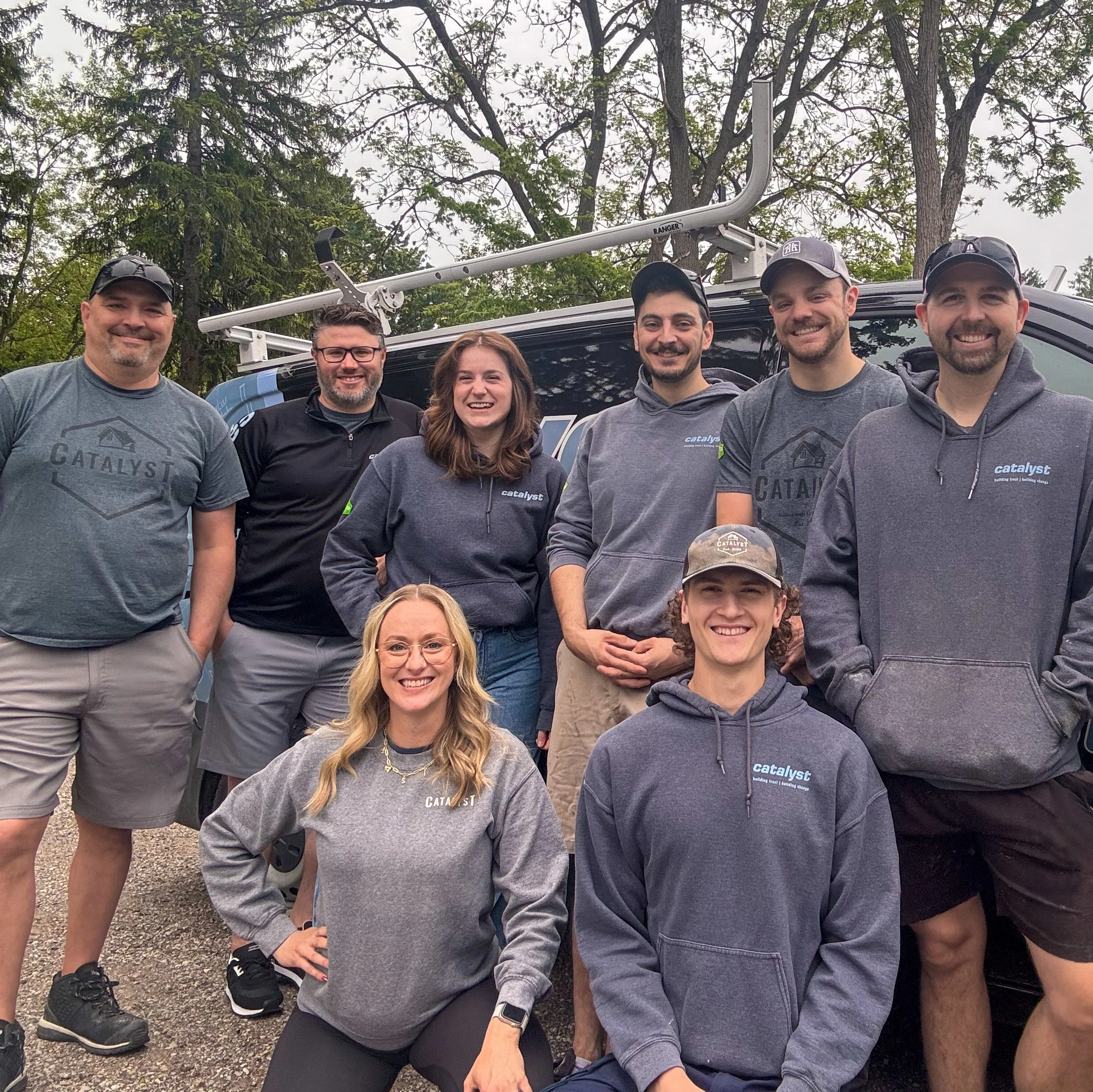 The Catalyst General Contracting team and build crew in Kitchener-Waterloo, Ontario.