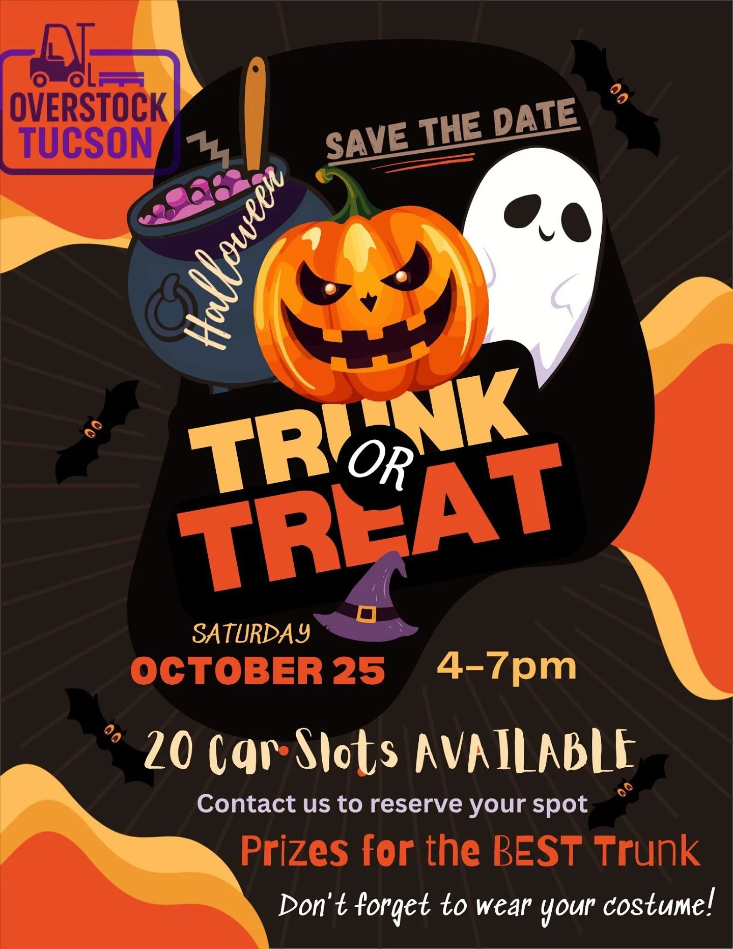🎃 Join us for a spooktacular Trunk or Treat! 👻Bring the family, show your support, and don’t miss out on our scary-good deals happening October 25 from 4–7 PM!
✨Spooky Giveaway Alert! 👻
Like this post, follow our page, share it, and t
