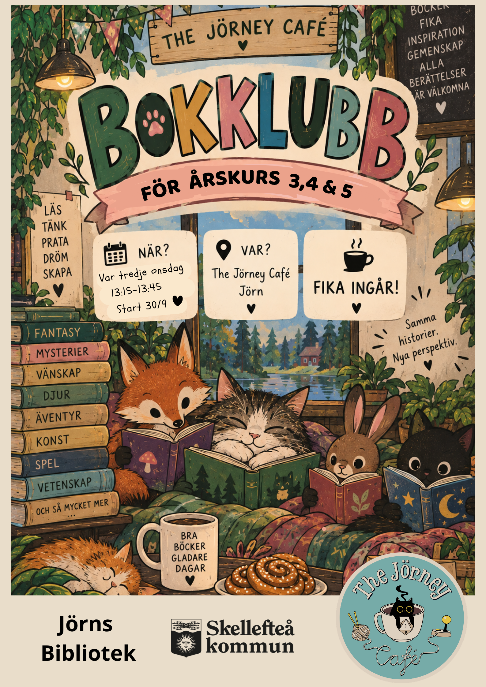 BOKKLUBB FÖR BARN & UNGA med Biblioteket i Jörn