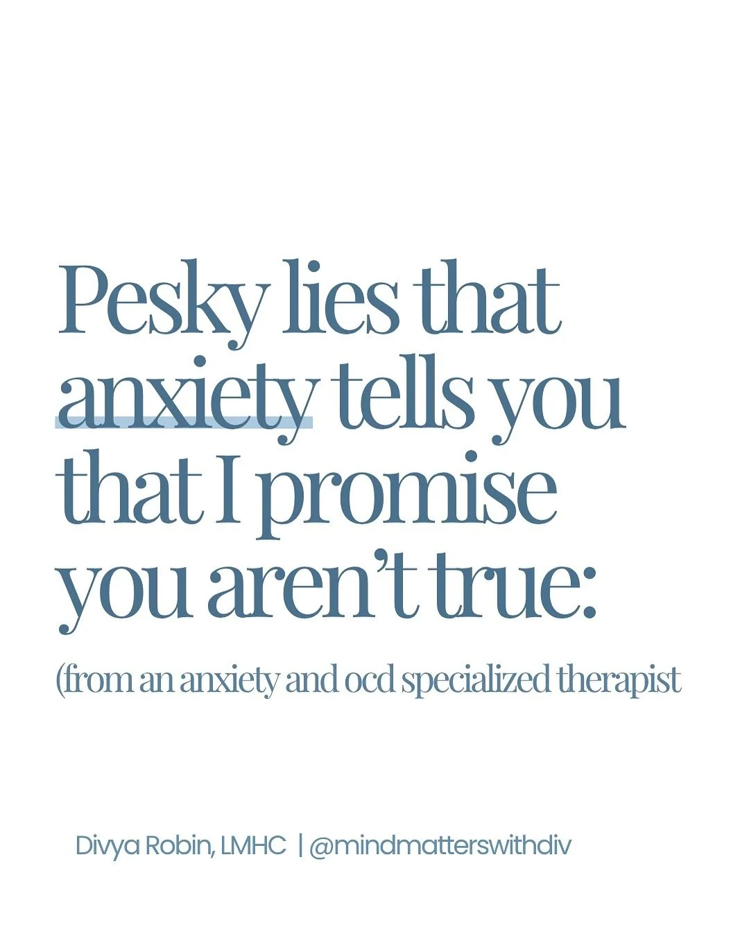 As an anxiety therapist + girly with anxiety I know --- anxiety doesn&rsquo;t always show up loudly. Sometimes it&rsquo;s just&hellip; a quiet pesky freakin whisper.
 
A little voice that says things like:
&ldquo;You&rsquo;re too much.&rdquo;
&ldquo;