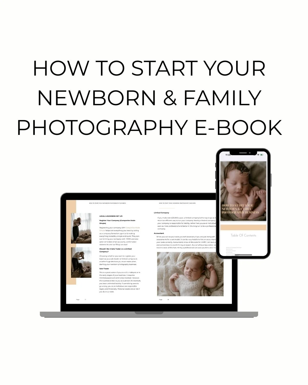 How To Start Your Newborn Photography Business: The Ebook