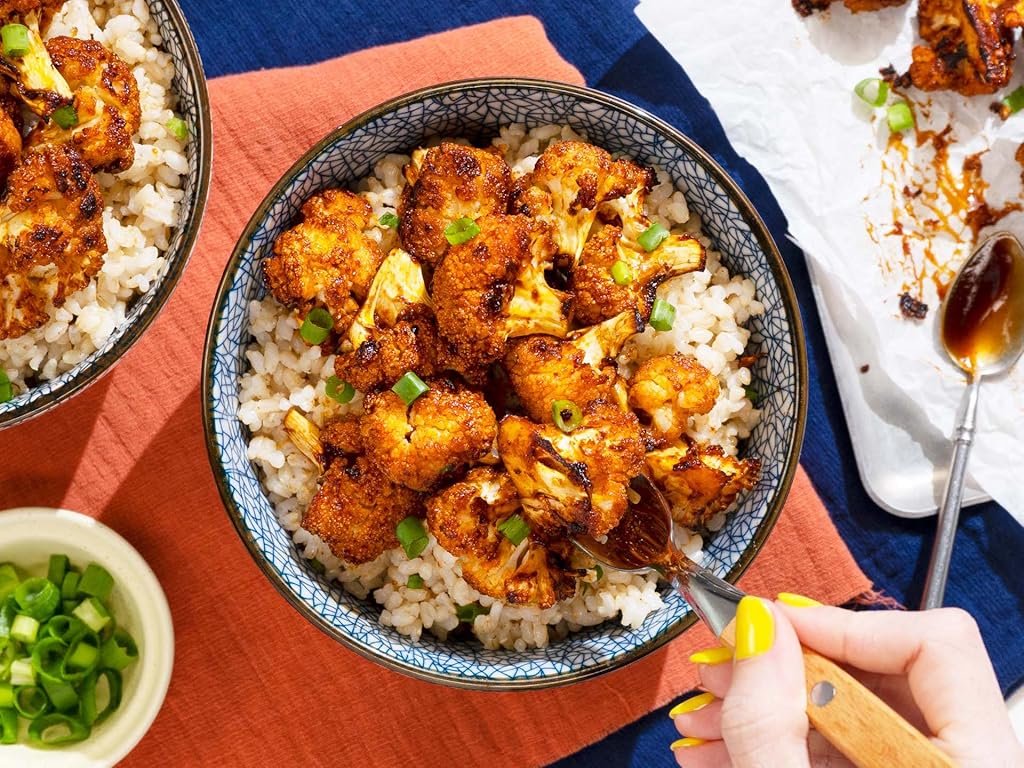 6-Ingredient BBQ Roasted Cauliflower Bowl