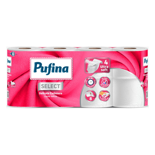 Hartie igienica Pufina 4 straturi 8/set Cashmere Delicate
