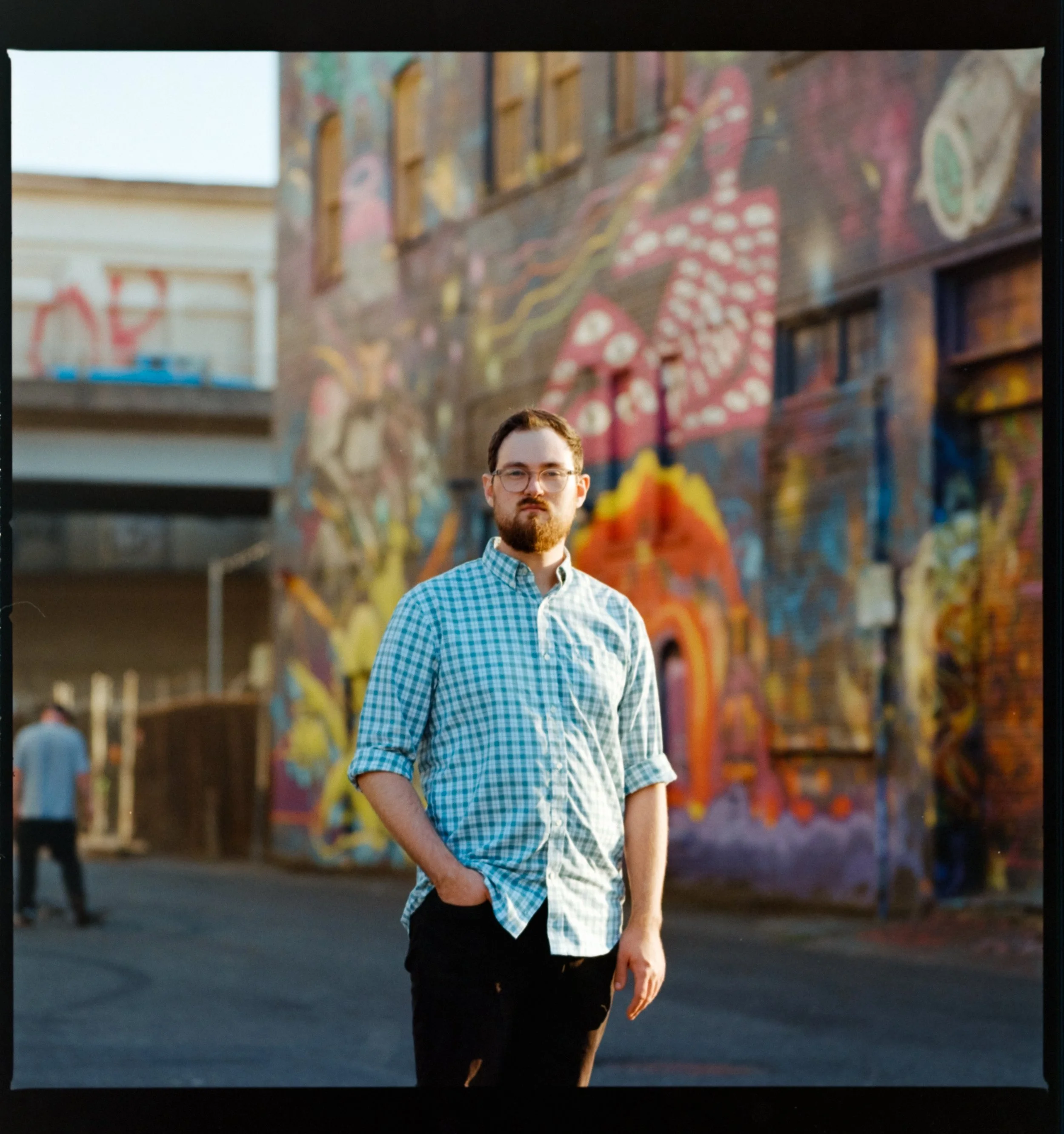 Artistic portraiture urban photography in Kodak Gold 