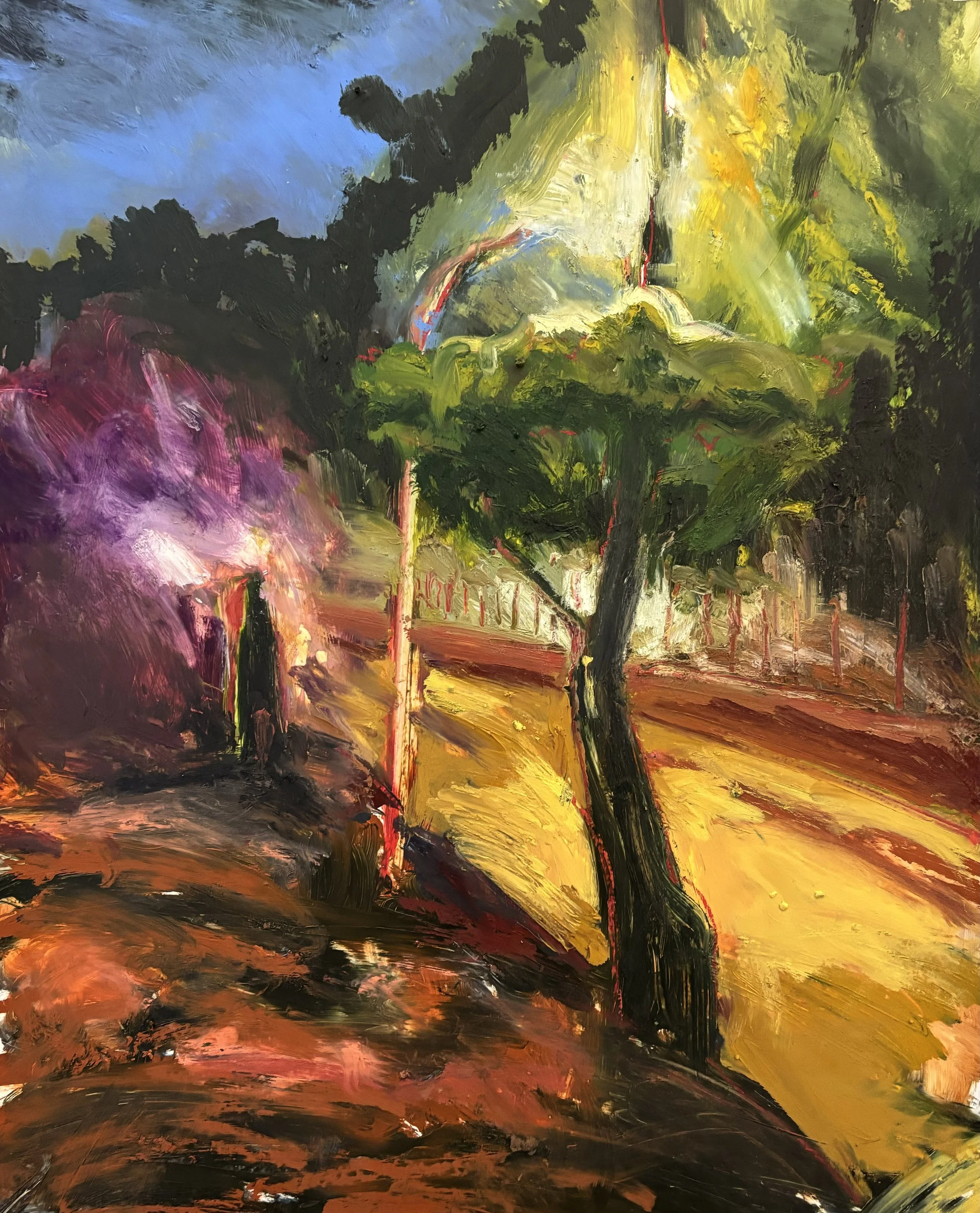 Title: Strangers in the distance / silent night with siren |
Medium: Oil stick on yupo |
Dimensions: 30 x 24 inches |
Year: 2024