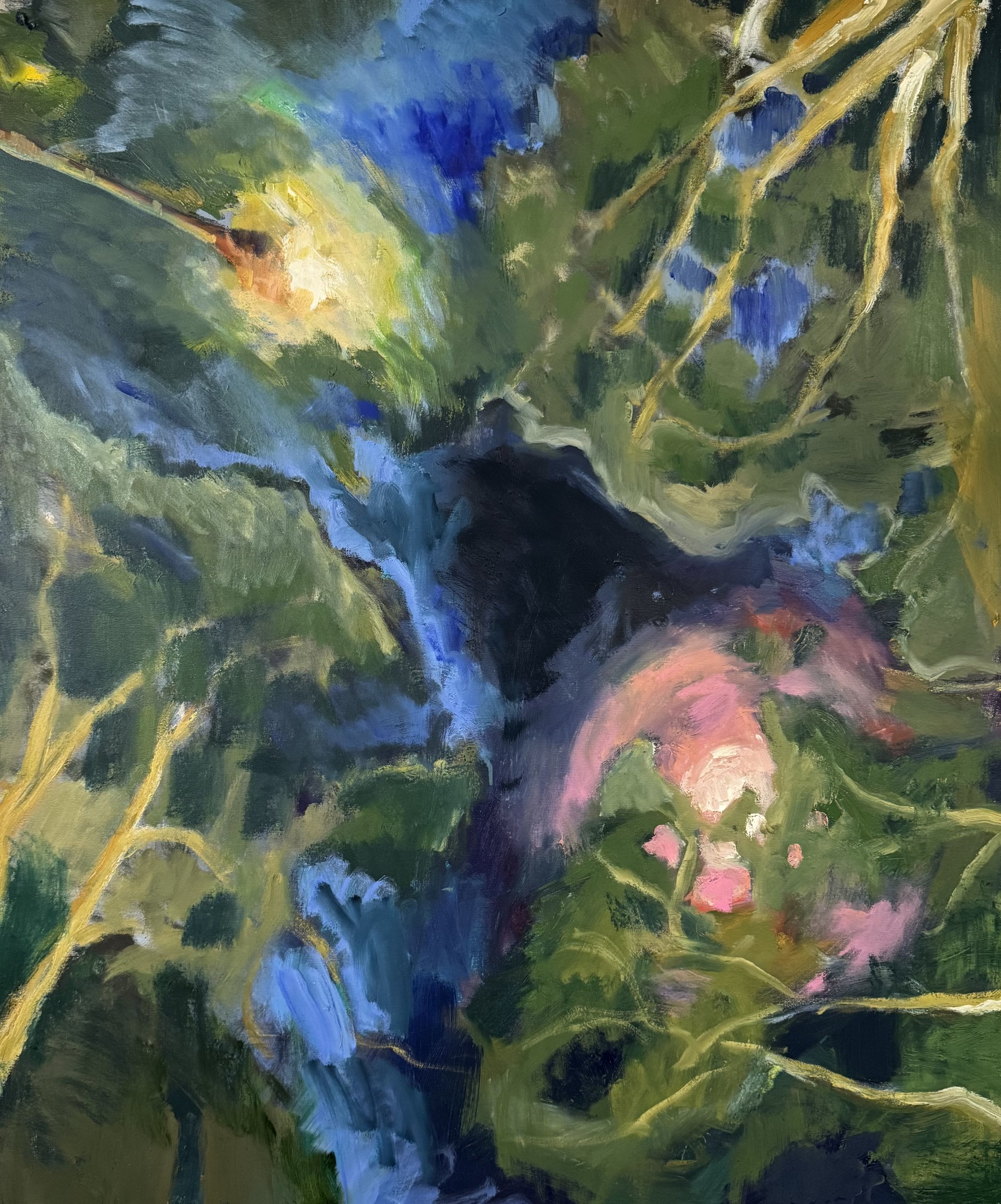 Title: Look up, believe in everything, let it hurt #1 | Medium: Oil on canvas | Dimensions: 36 x 30 inches | Year: 2026