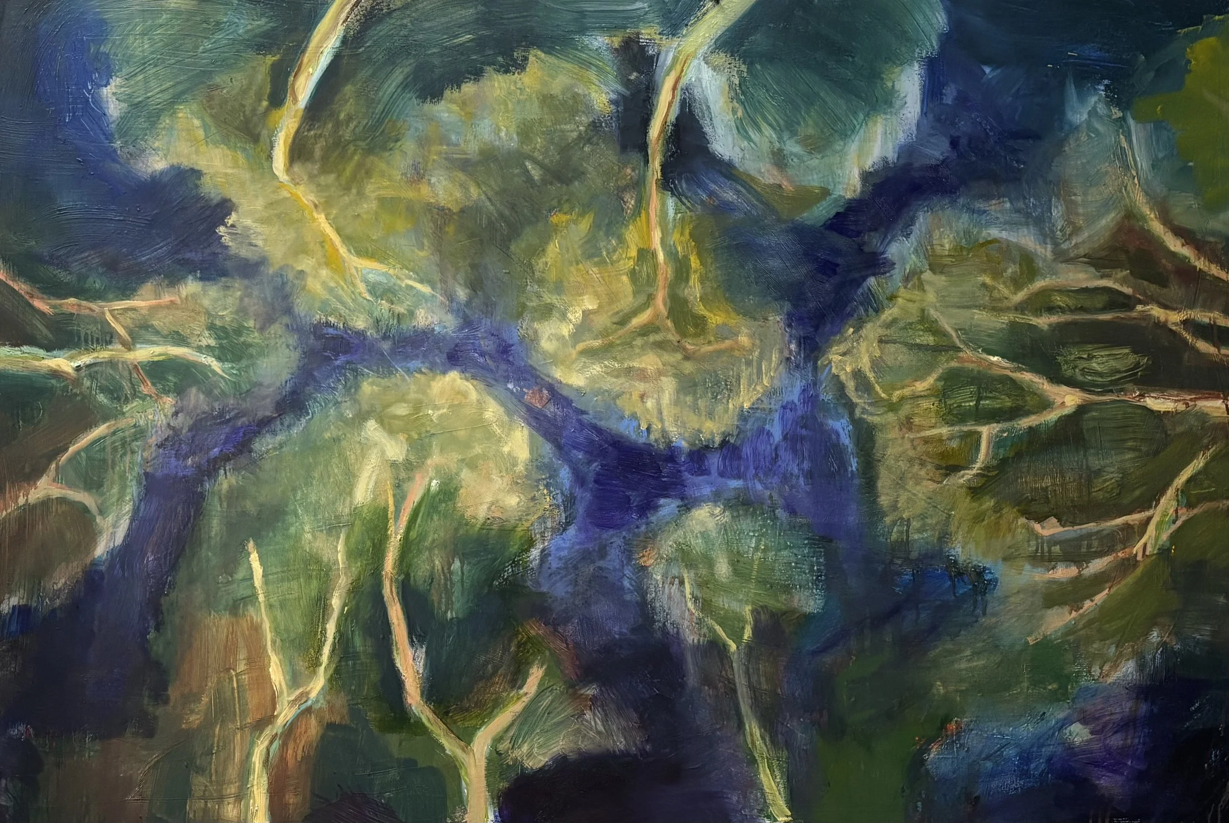 Title: Believe in God, but only long enough to become furiously angry | Medium: Oil on canvas | Dimension: 40 x 60 inches | Year: 2026
