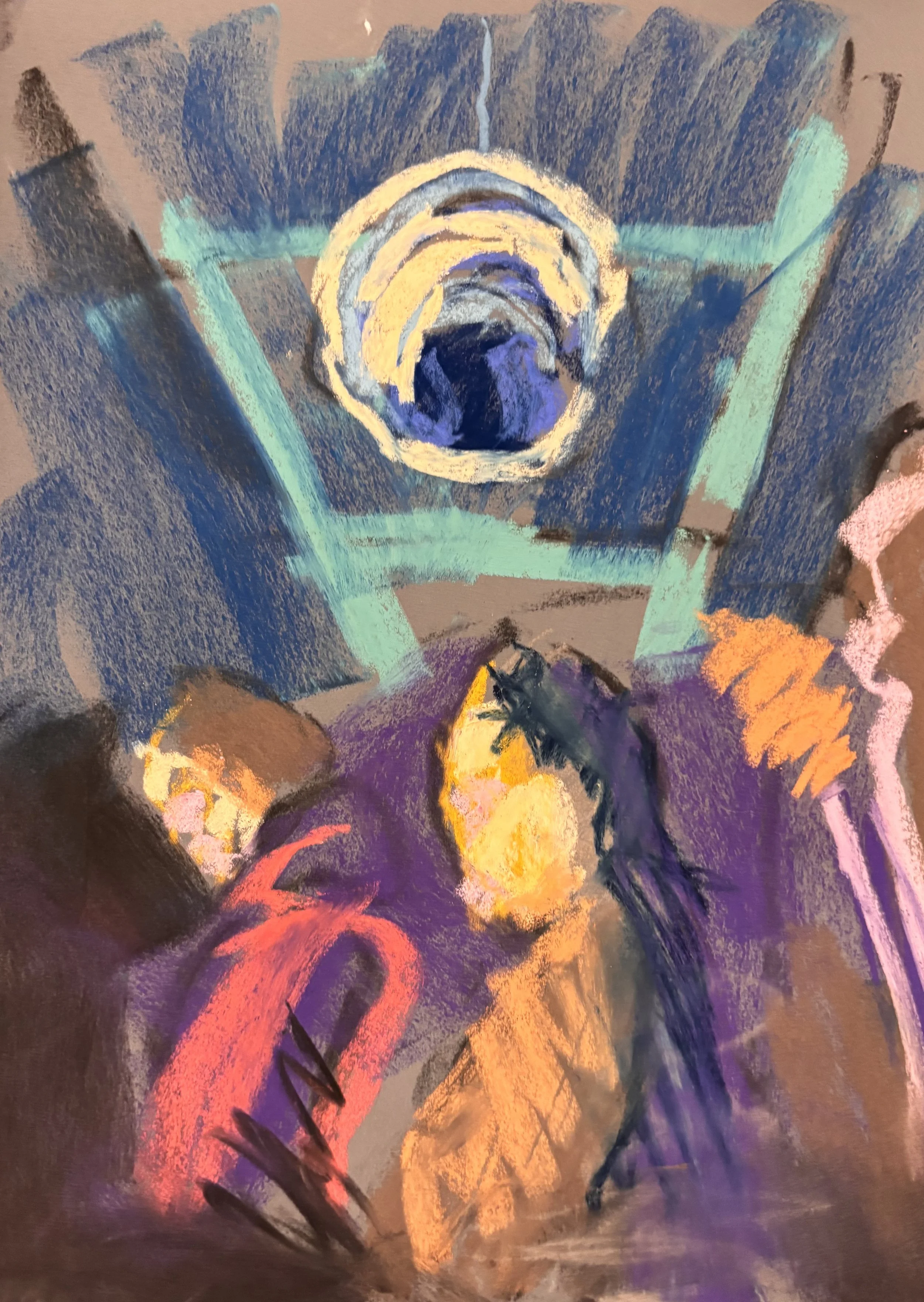 Title: Elsewhere #1 | Medium: Pastel on panel | Dimensions: 12 x 9 inches | Year: 2026