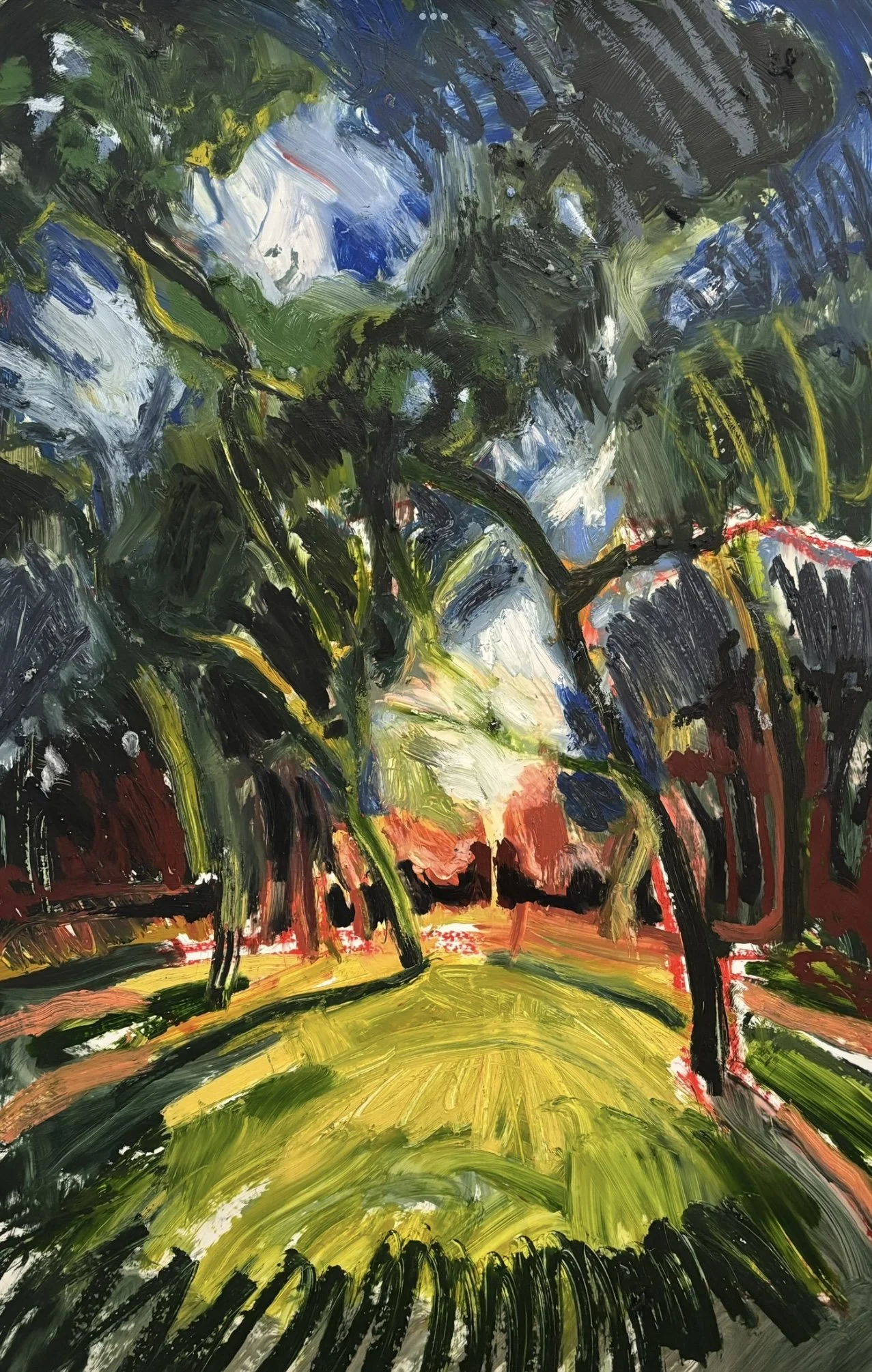 Title: I want to slowly disappear / I want to become a tree |
Medium: Oil stick on yupo |
Dimensions: 48 × 30 inches |
Year: 2024