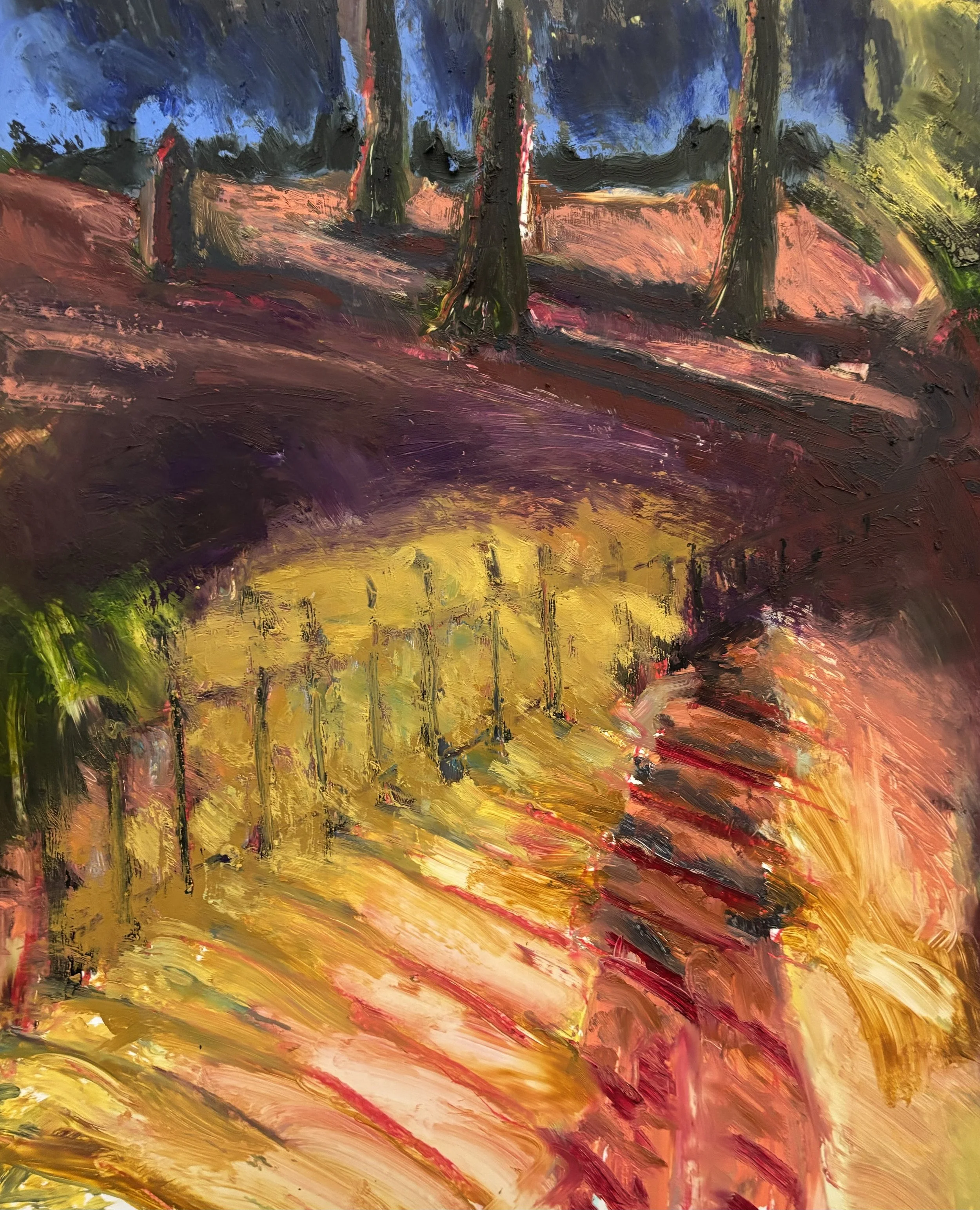 Title: Followed by my shadow / pursued by the absence of me |
Medium: Oil stick on yup |
Dimensions: 30 x 24 inches |
Year: 2024